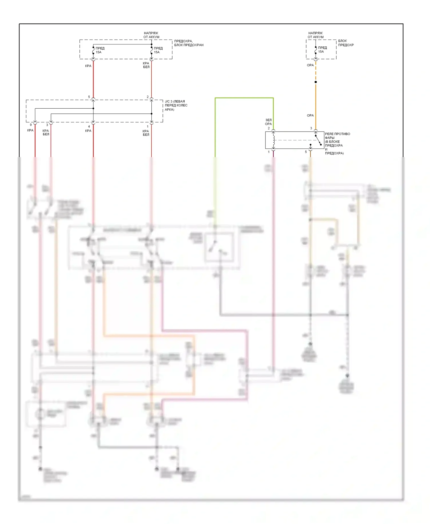Altima Nissan U13 (1992-1997): Электросхема фар, без дрели 