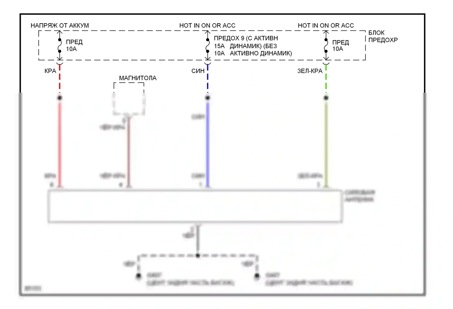 Altima Nissan U13 (1992-1997): Электросхема силовой антенны 