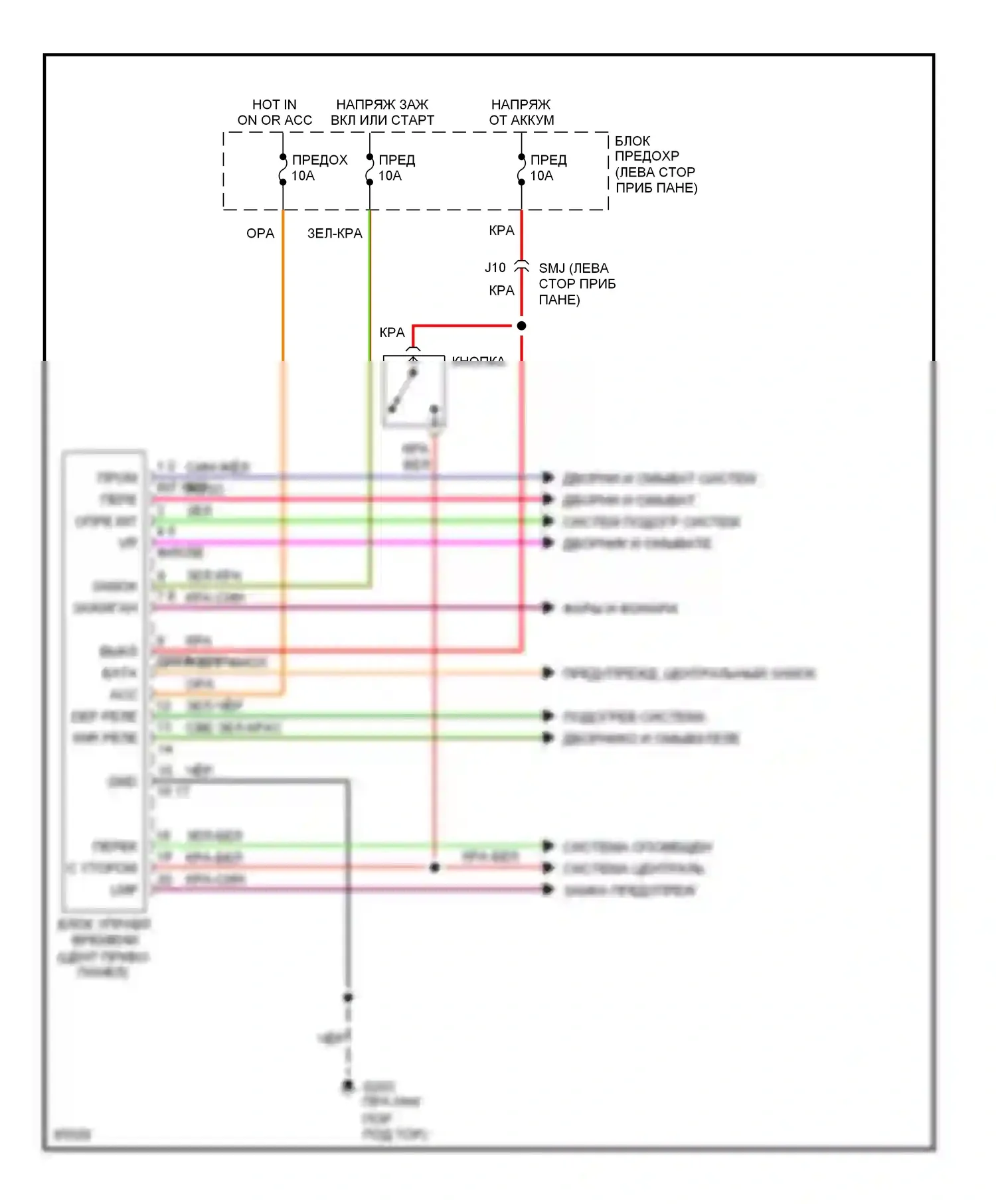 Altima Nissan U13 (1992-1997): Электросхема блока управления времени 
