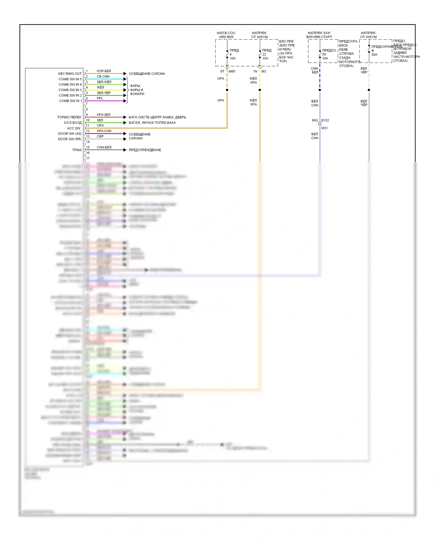 Armada Nissan I рестайлинг (2007-2016): Электросхема блоков управления кузовом 