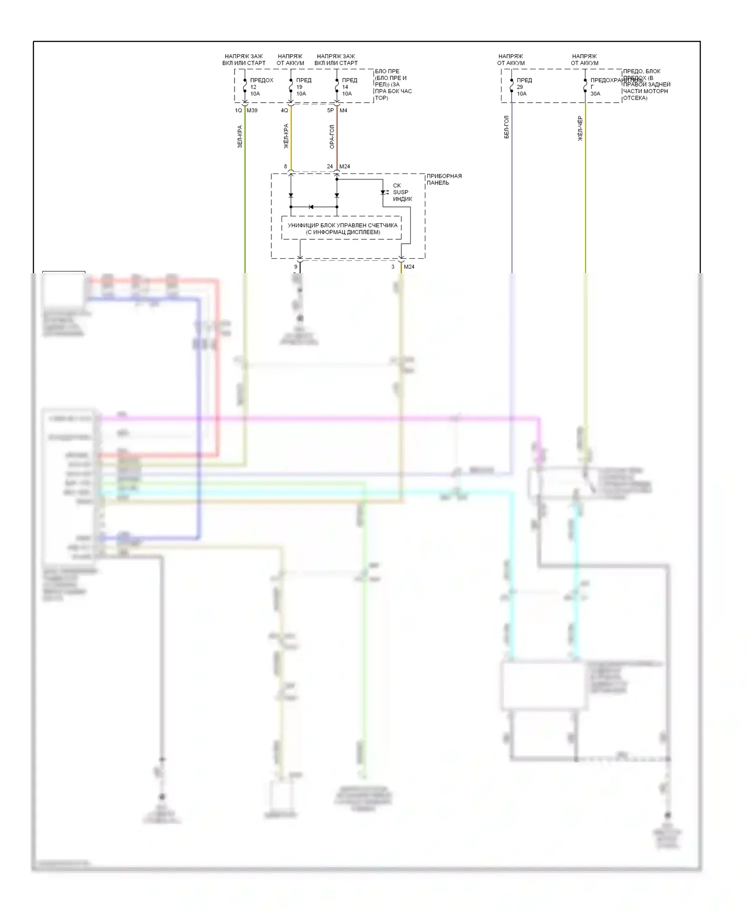 Armada Nissan I рестайлинг (2007-2016): Электросхема электронной подвески 