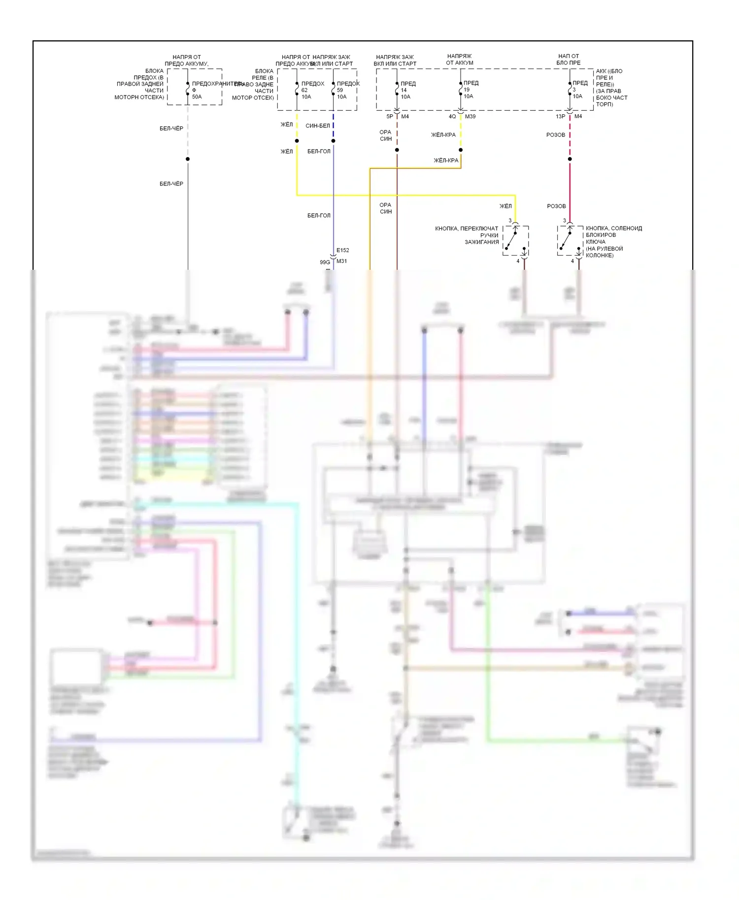 Armada Nissan I рестайлинг (2007-2016): Электросхема помощников водителя 