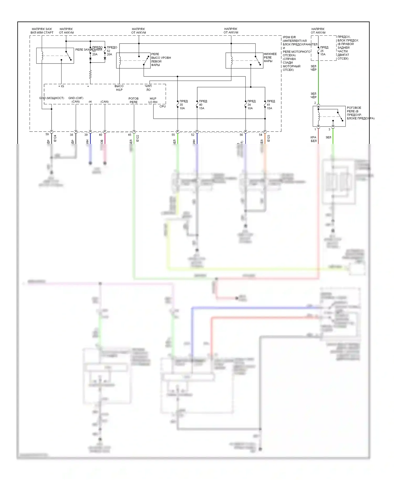 Armada Nissan I рестайлинг (2007-2016): Электросхема защиты от взлома (2 из 2) 