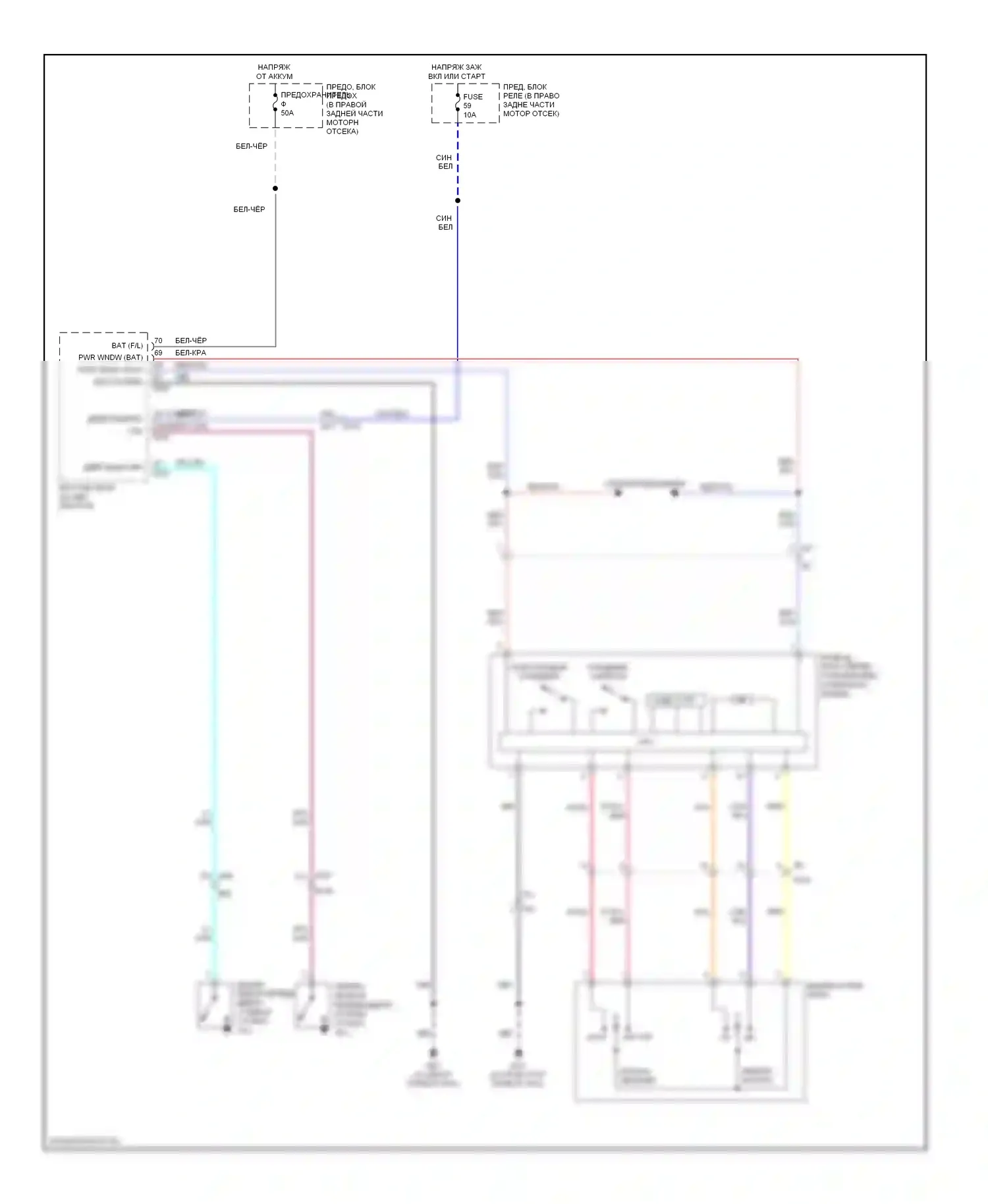 Armada Nissan I рестайлинг (2007-2016): Электросхема складной крыши/люка 