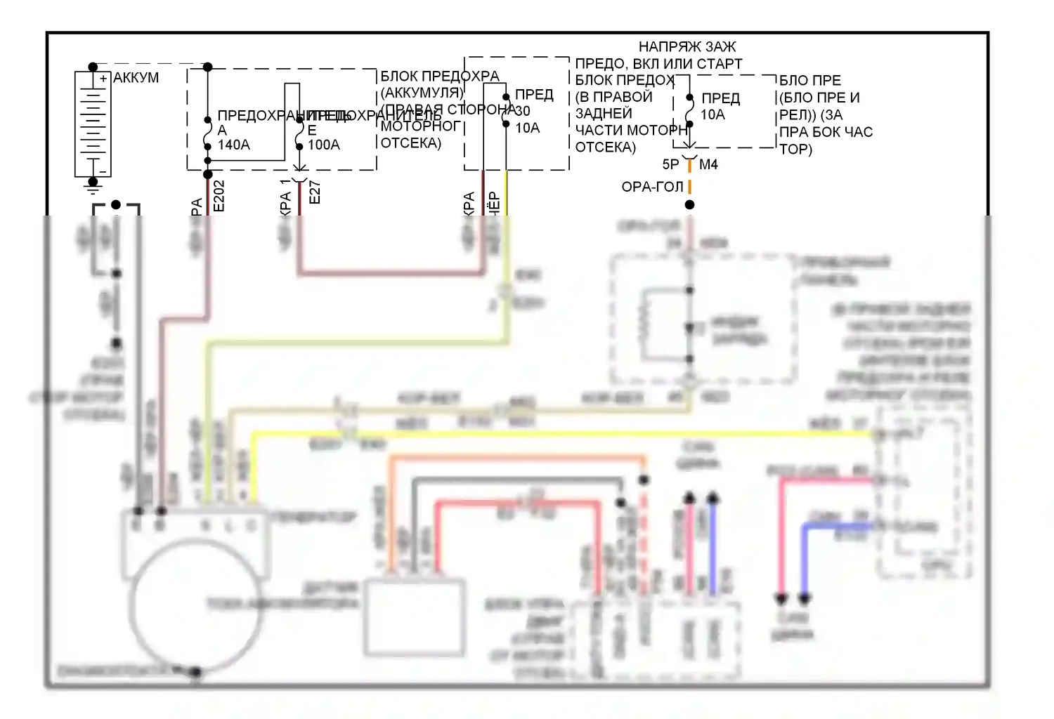 Armada Nissan I рестайлинг (2007-2016): Электросхема генератора 