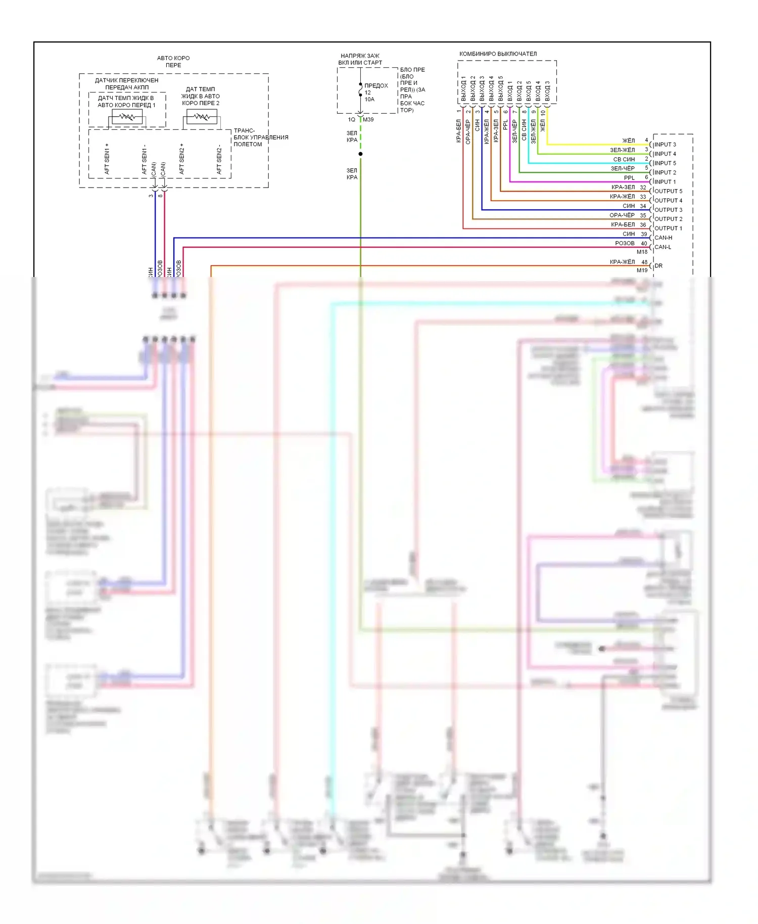 Armada Nissan I (2003-2007): Электросхема приборной панели (2 из 2) 