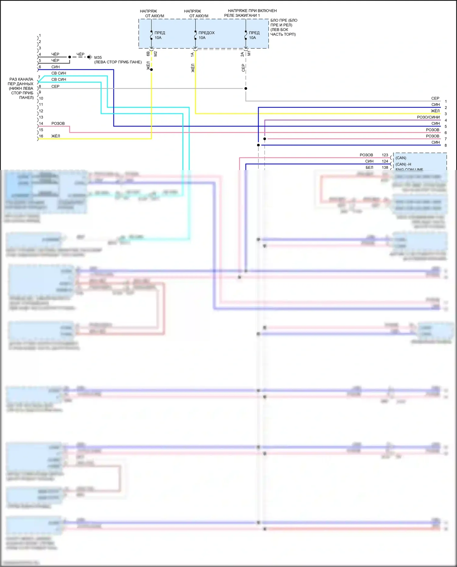 Armada Nissan II (2016-2020): Can шина электросхема, 2wd без icc (1 из 2) 