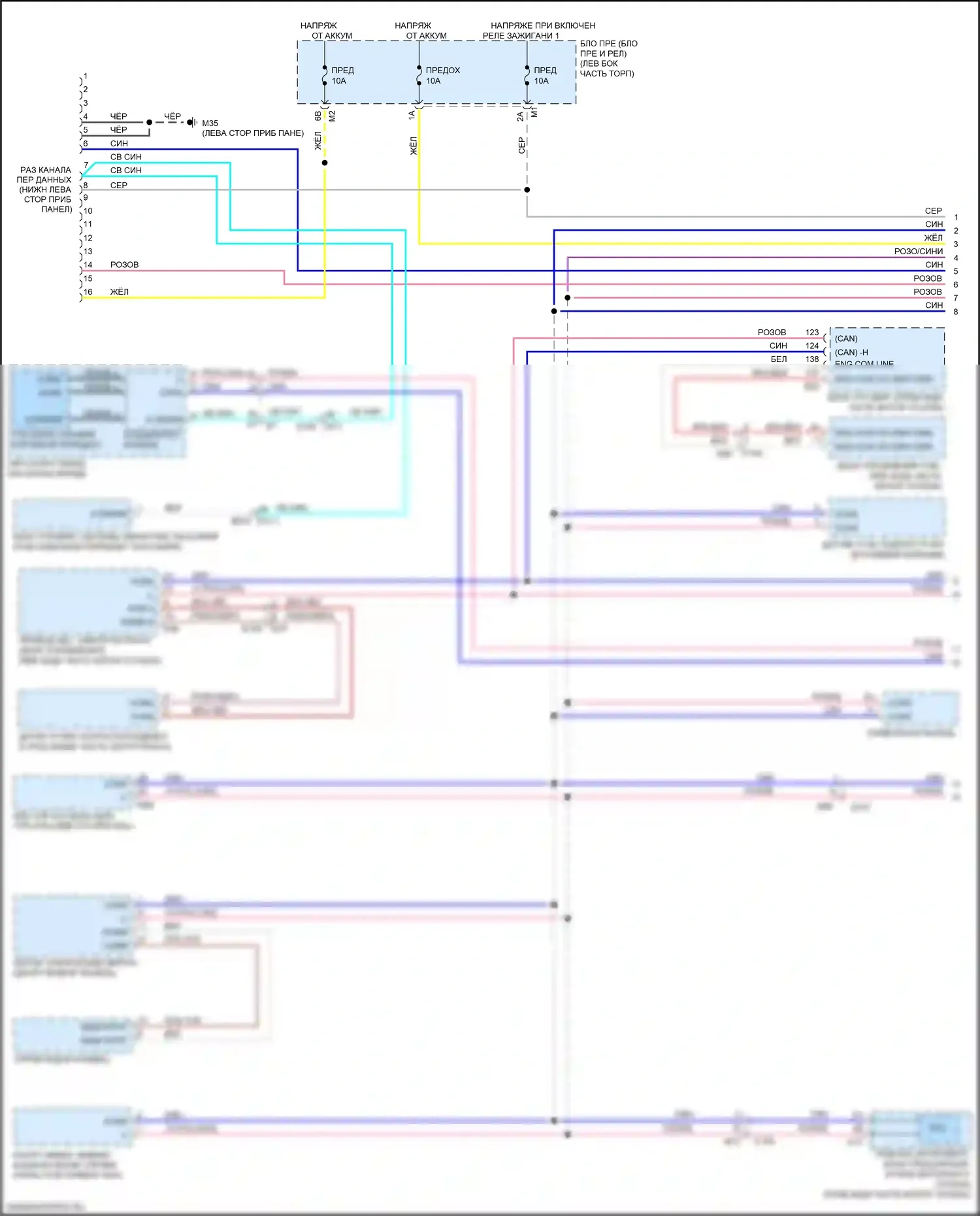 Armada Nissan II (2016-2020): Can шина электросхема, 4wd без icc (1 из 2) 