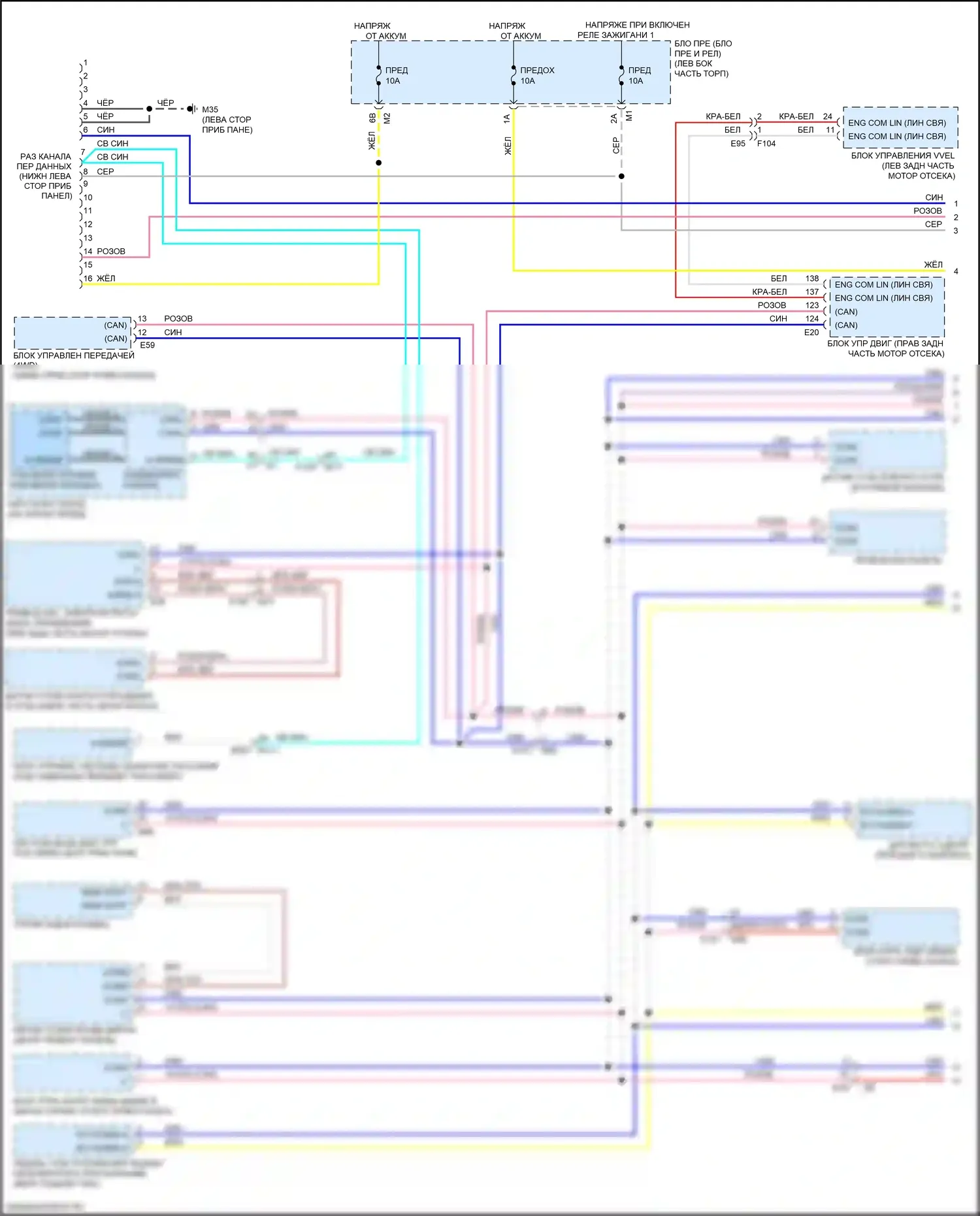 Armada Nissan II (2016-2020): Can шина электросхема, с icc (1 из 2) 