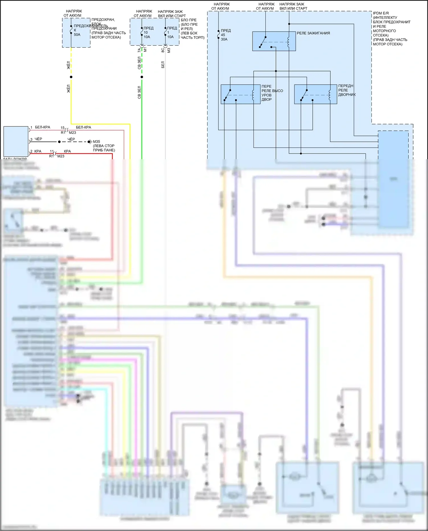 Armada Nissan II (2016-2020): Дворники и омыватели электросхема 