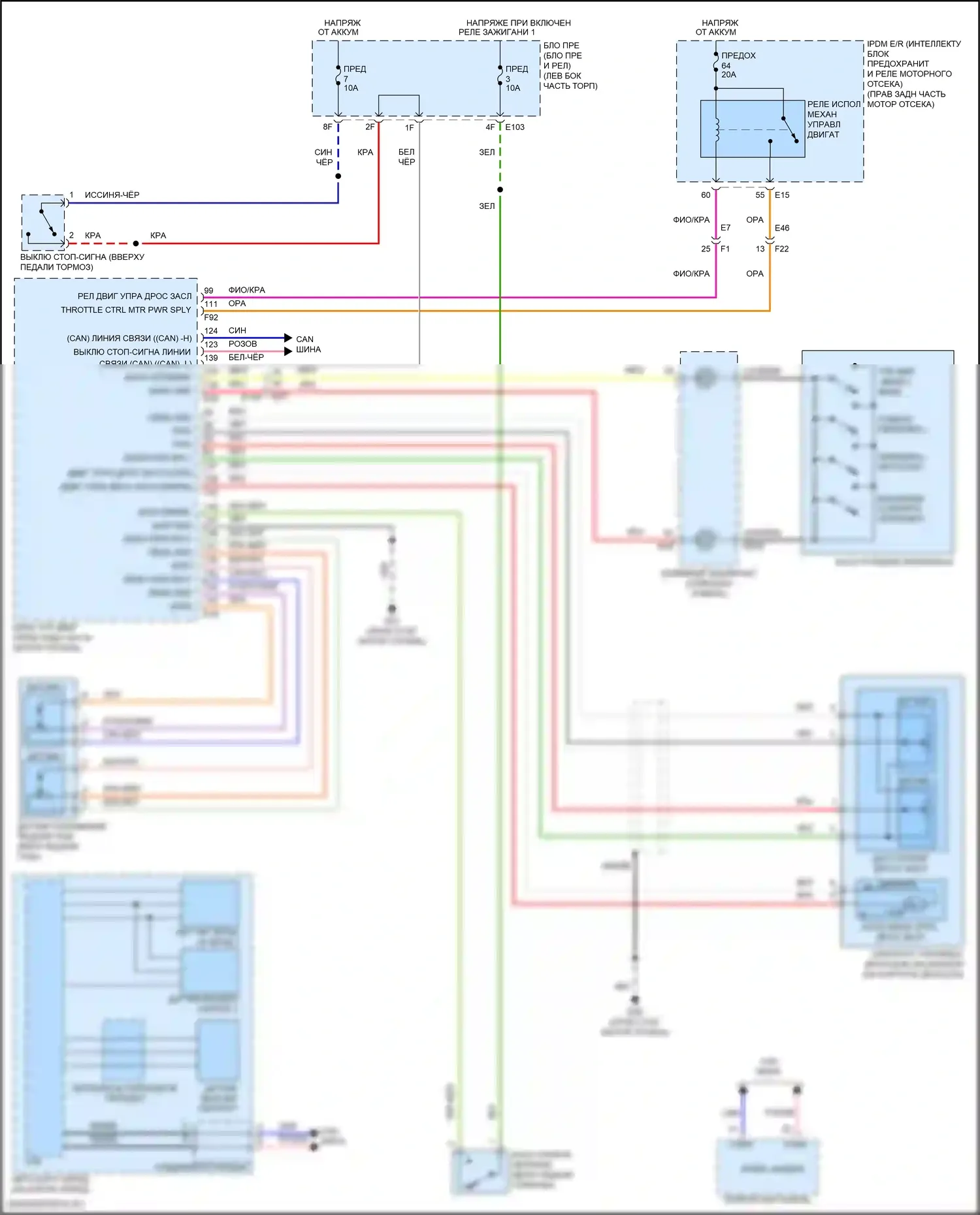 Armada Nissan II (2016-2020): Электросхема круиз-контроля 