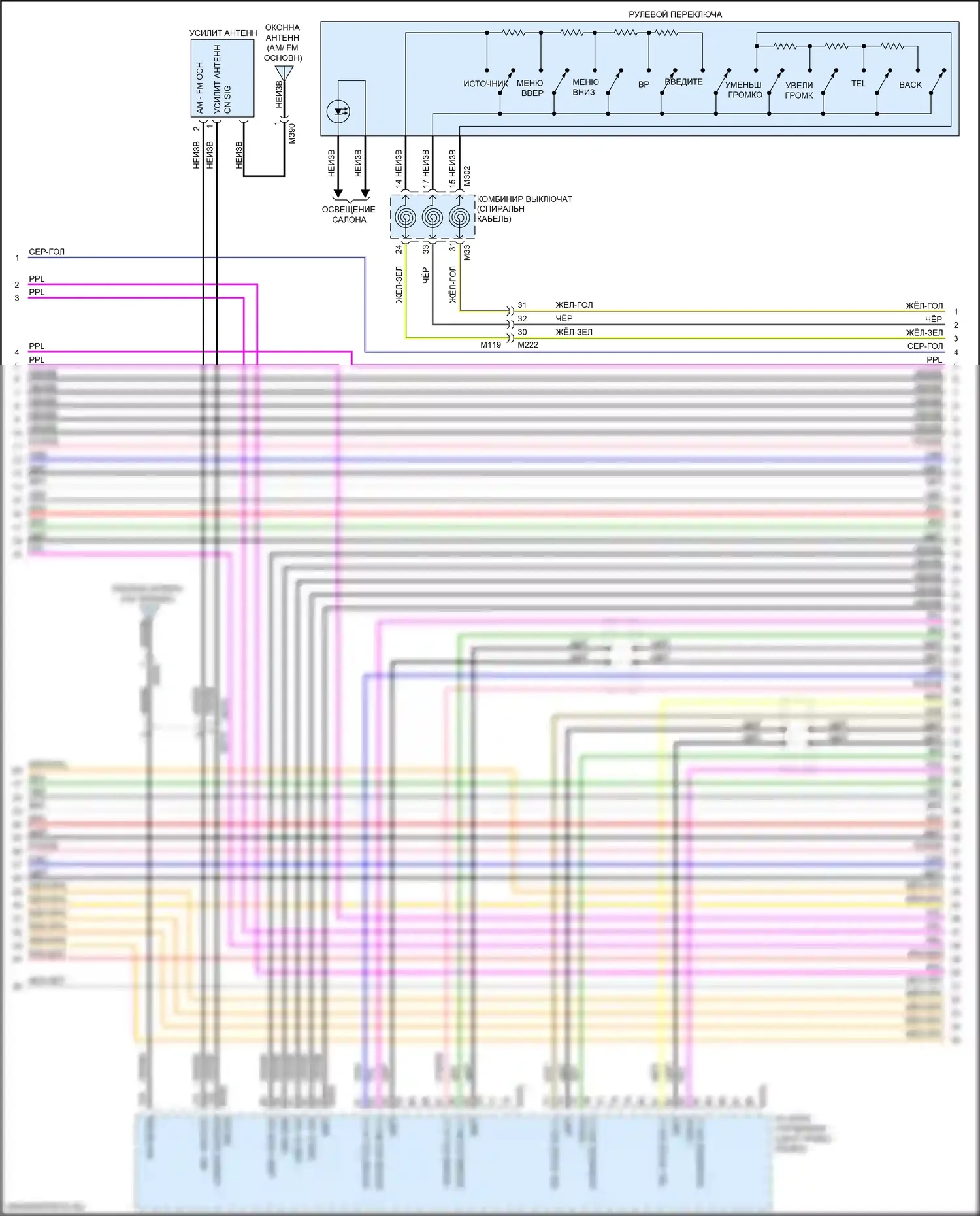 Armada Nissan II (2016-2020): Электросхема магнитолы (2 из 8) 