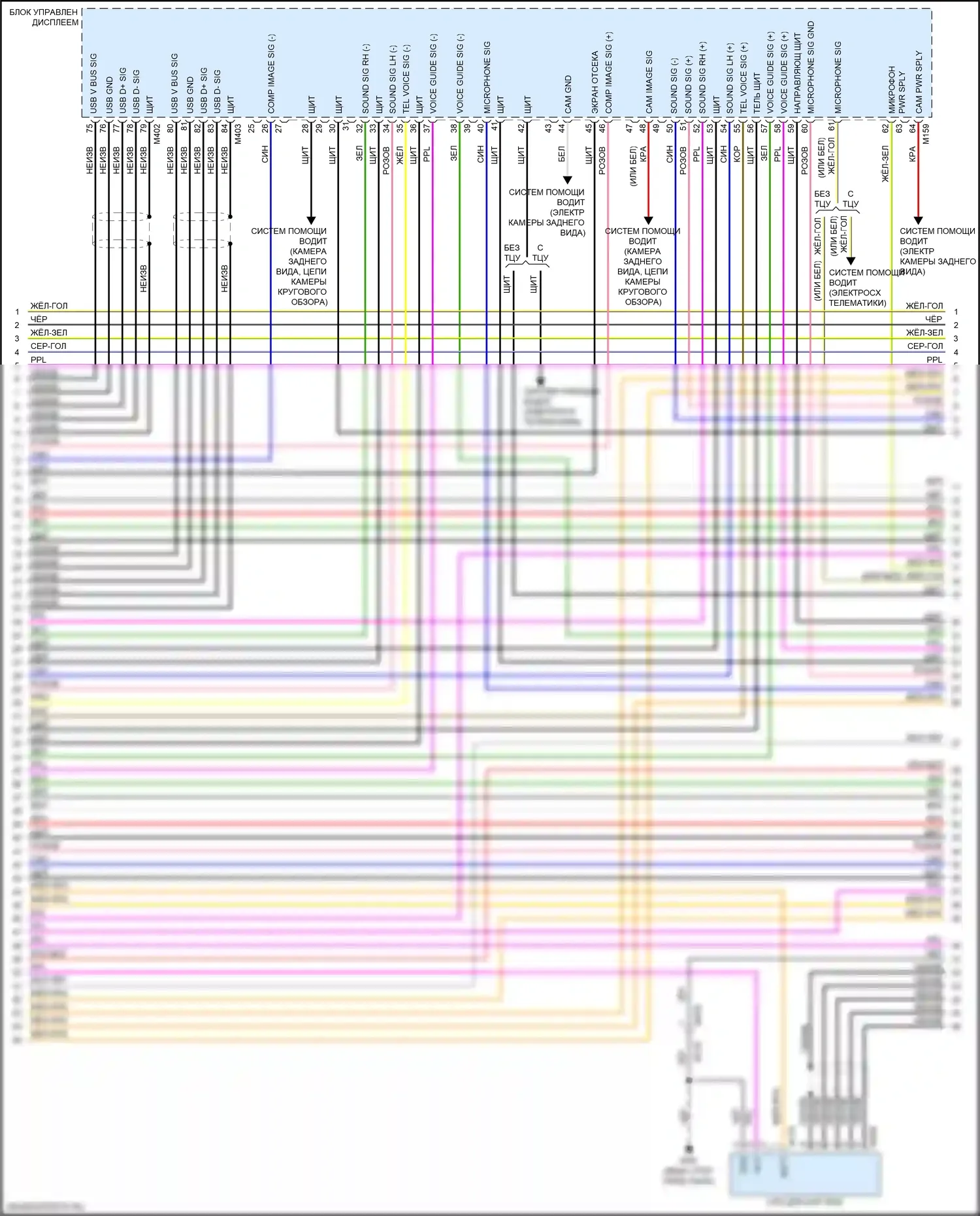 Armada Nissan II (2016-2020): Электросхема магнитолы (3 из 8) 
