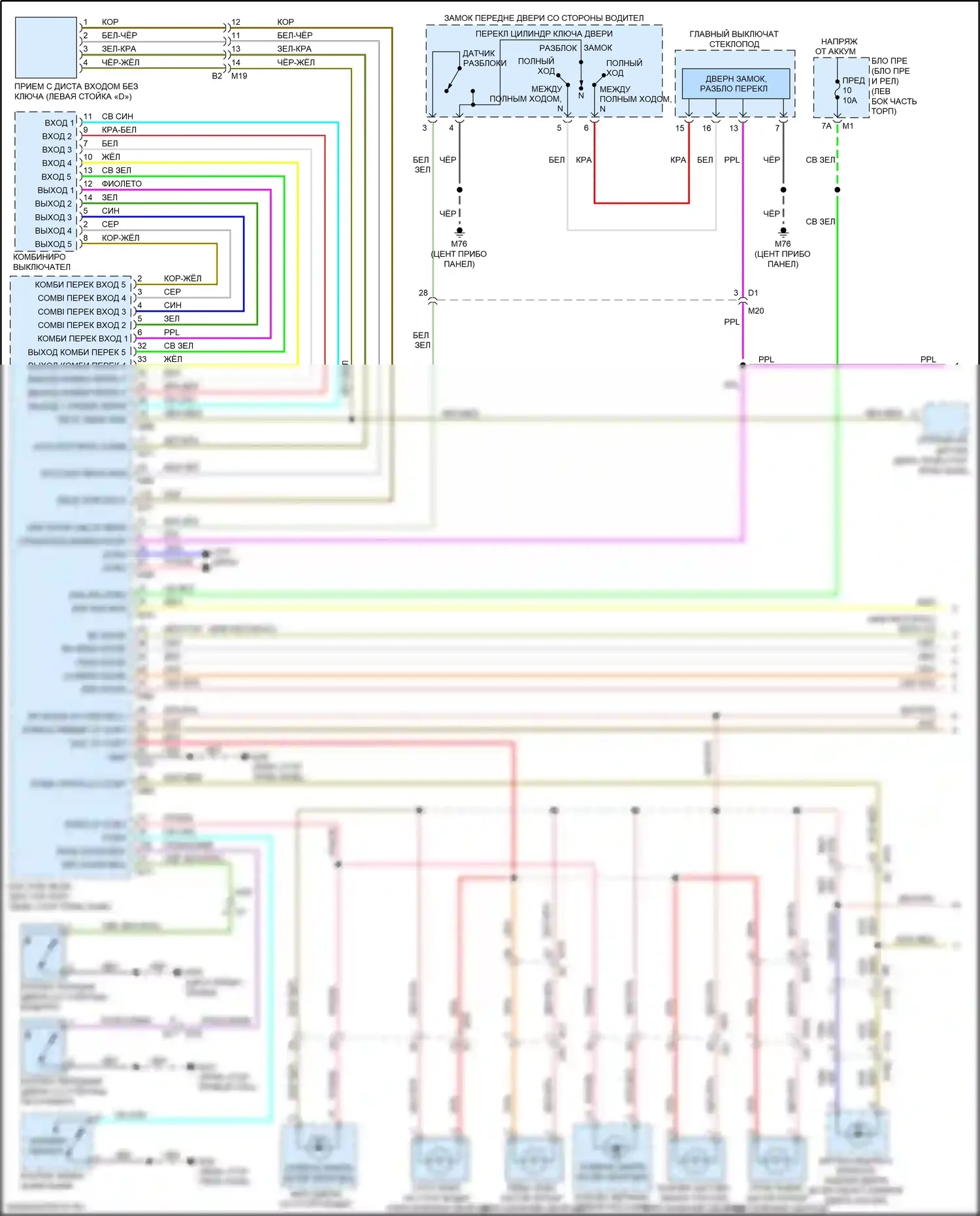 Armada Nissan II (2016-2020): Электросхема освещения салона (1 из 2) 