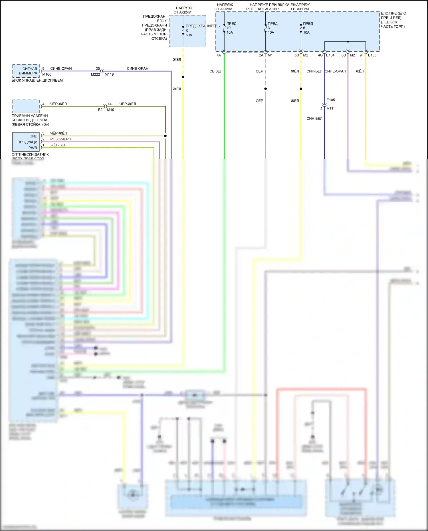 Armada Nissan II (2016-2020): Электросхема подсветки приборной панели (1 из 2) 
