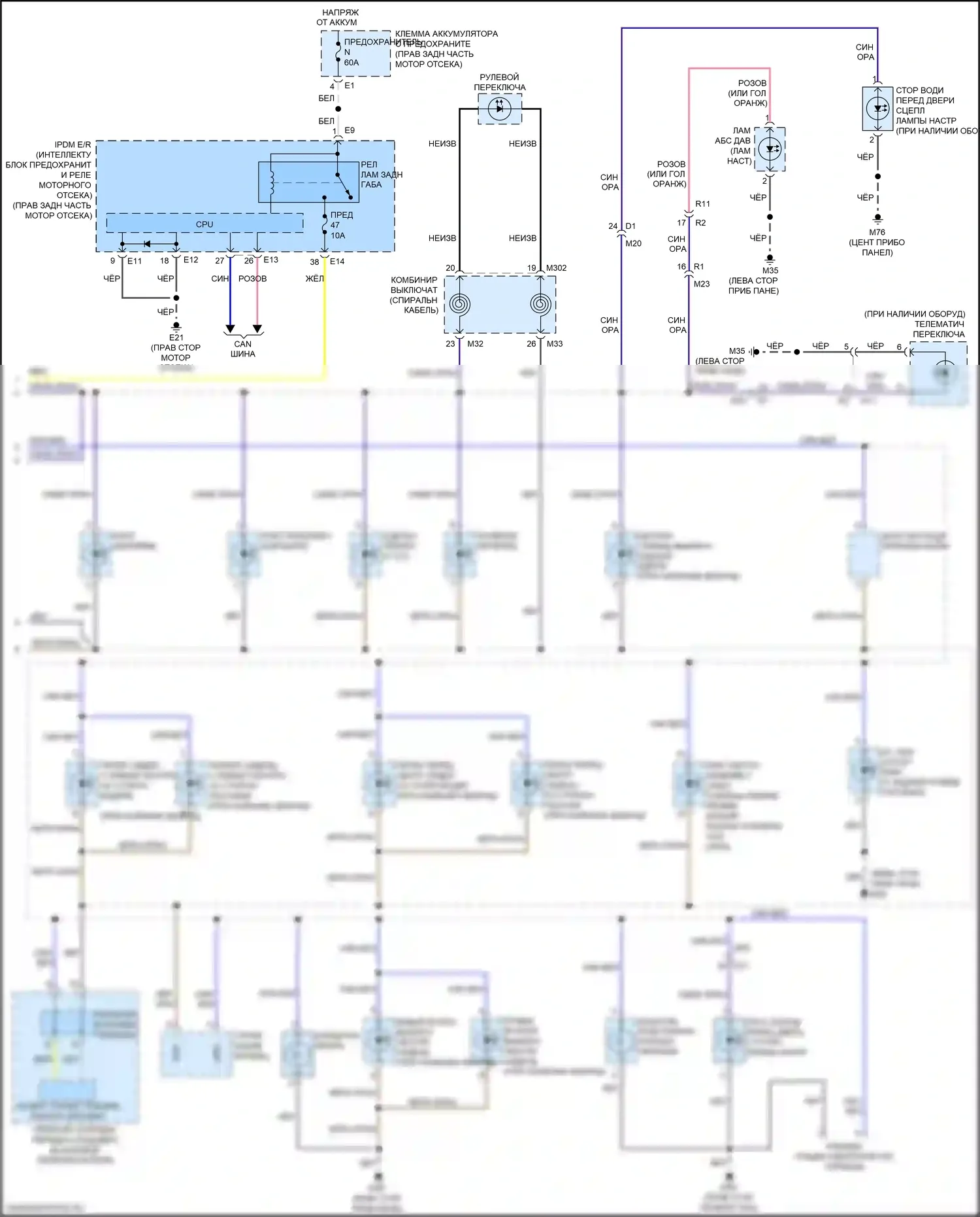 Armada Nissan II (2016-2020): Электросхема подсветки приборной панели (2 из 2) 
