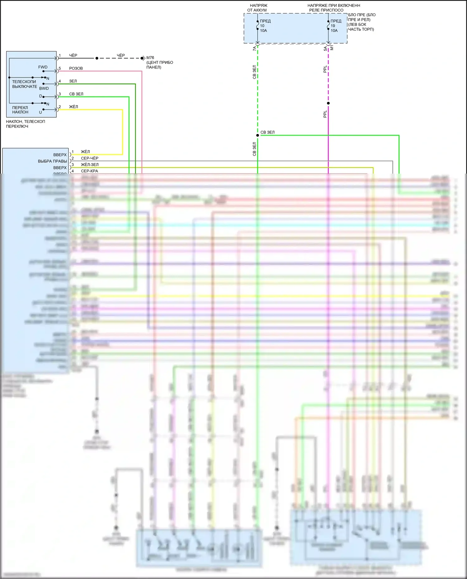 Armada Nissan II (2016-2020): Электросхема систем памяти (1 из 3) 