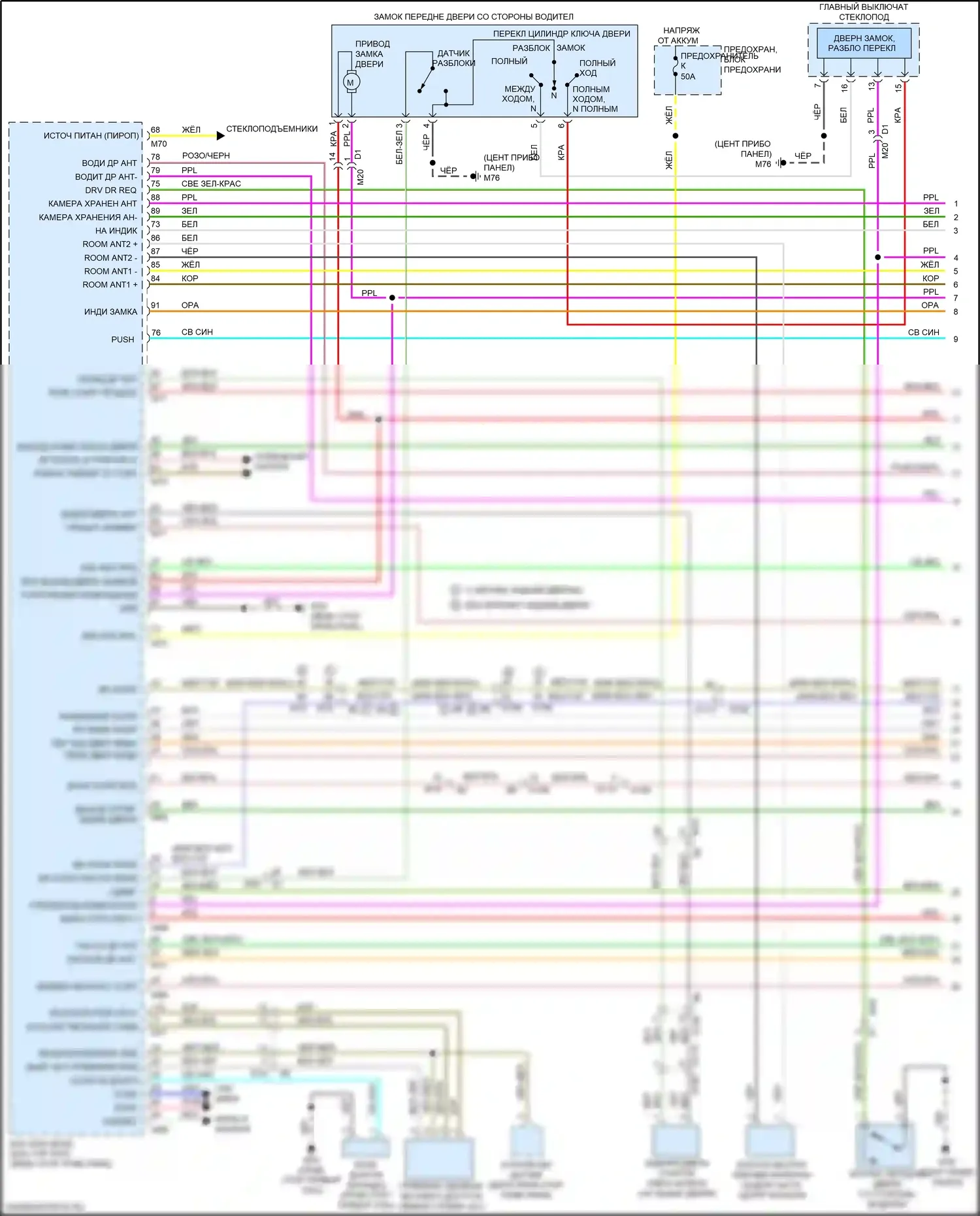 Armada Nissan II (2016-2020): Электросхема защиты от взлома (1 из 4) 