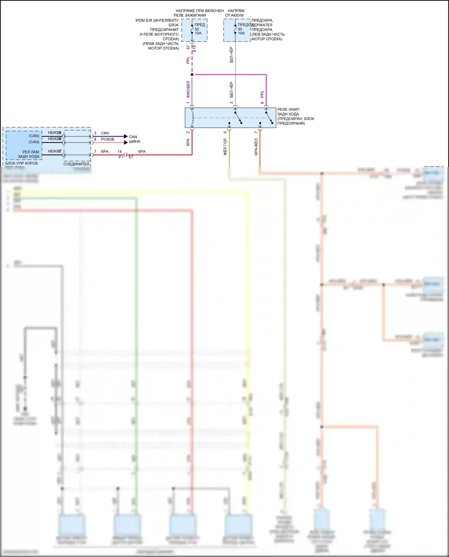Armada Nissan II (2016-2020): Электросхема гидролокатора (2 из 2) 
