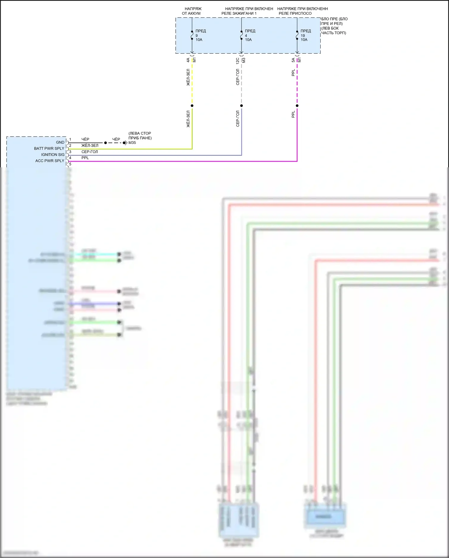 Armada Nissan II (2016-2020): Электросхема камеры кругового обзора (1 из 2) 