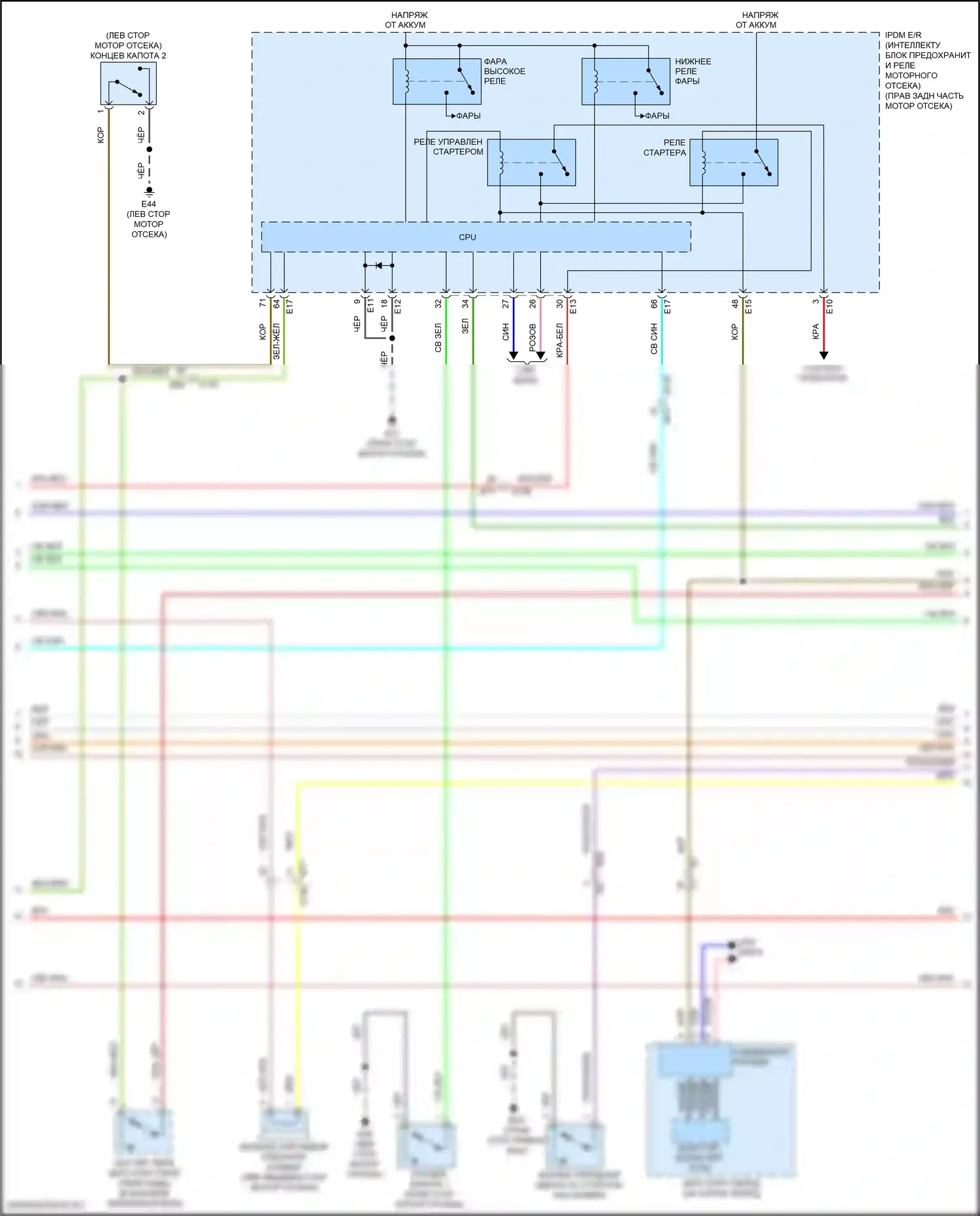 Armada Nissan II (2016-2020): Электросхема центрального замка (3 из 4) 