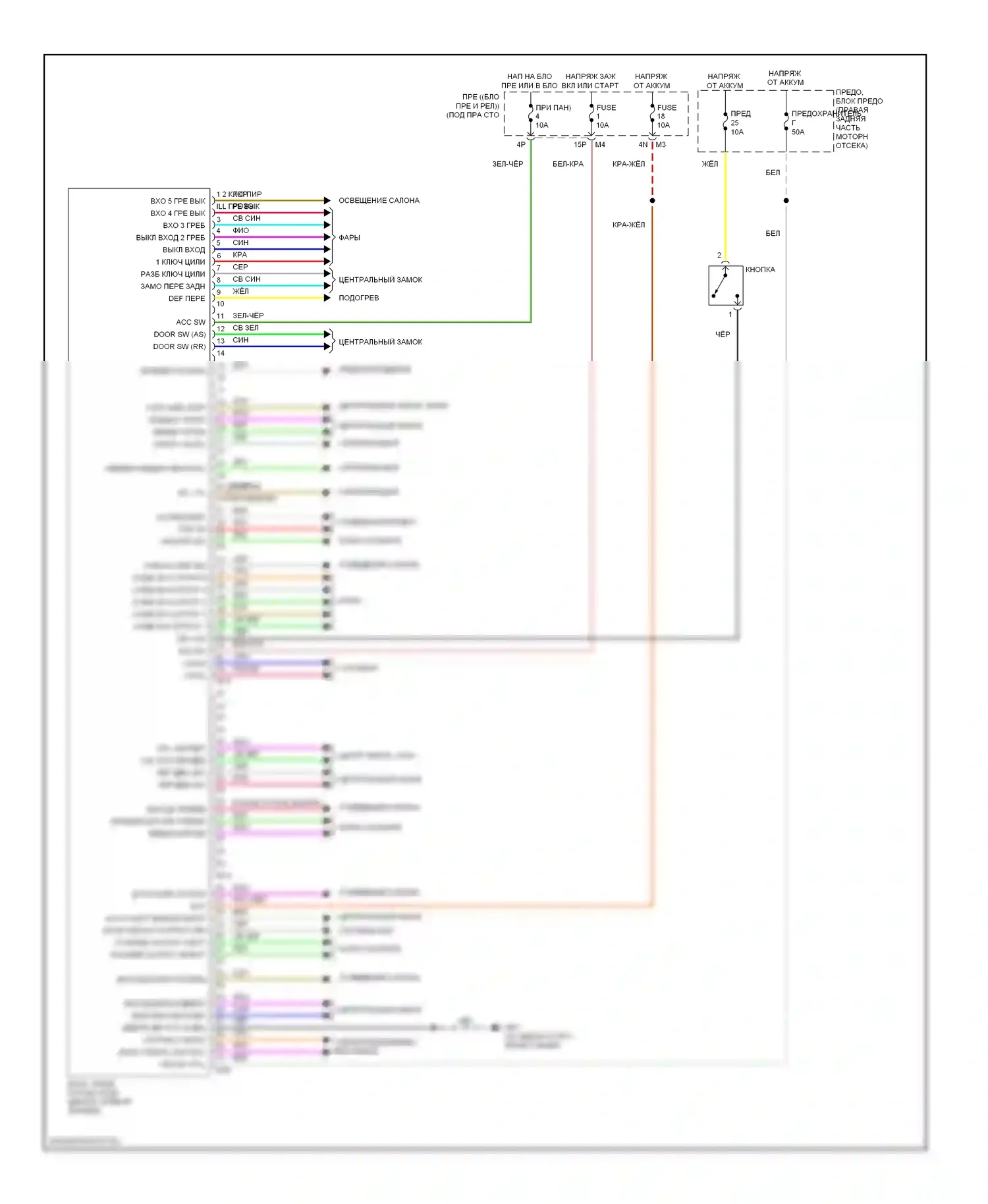 Frontier Nissan D40 (2004-2010): Электросхема блоков управления кузовом 