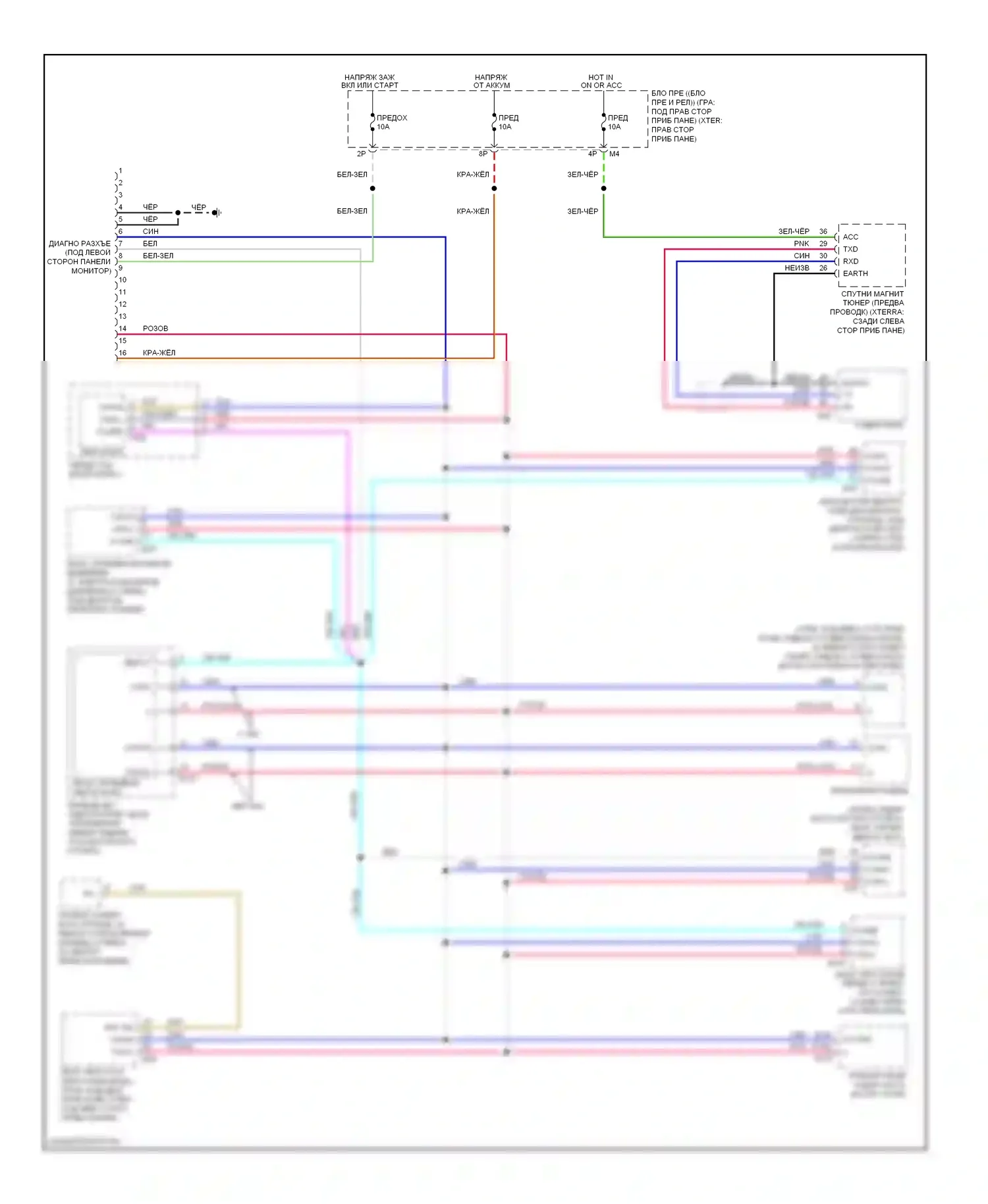Frontier Nissan D40 (2004-2010): Can шина электросхема 