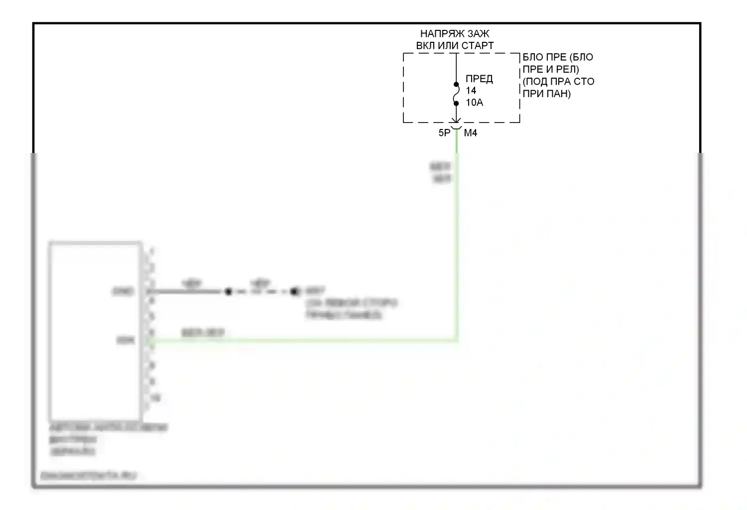 Frontier Nissan D40 (2004-2010): Зеркало заднего вида с автозатемнением электросхема 