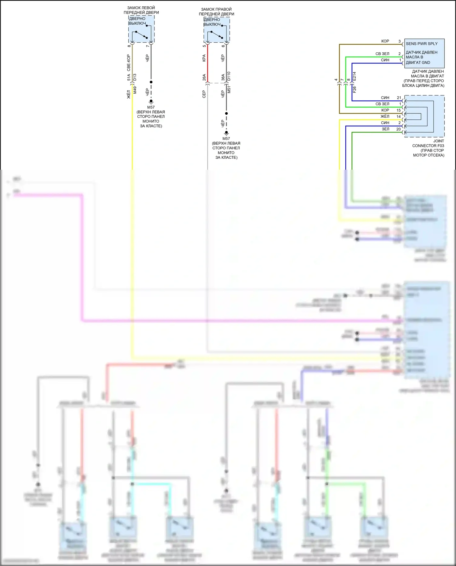 Frontier Nissan D41 (2021-2024): Электросхема приборной панели (3 из 3) 