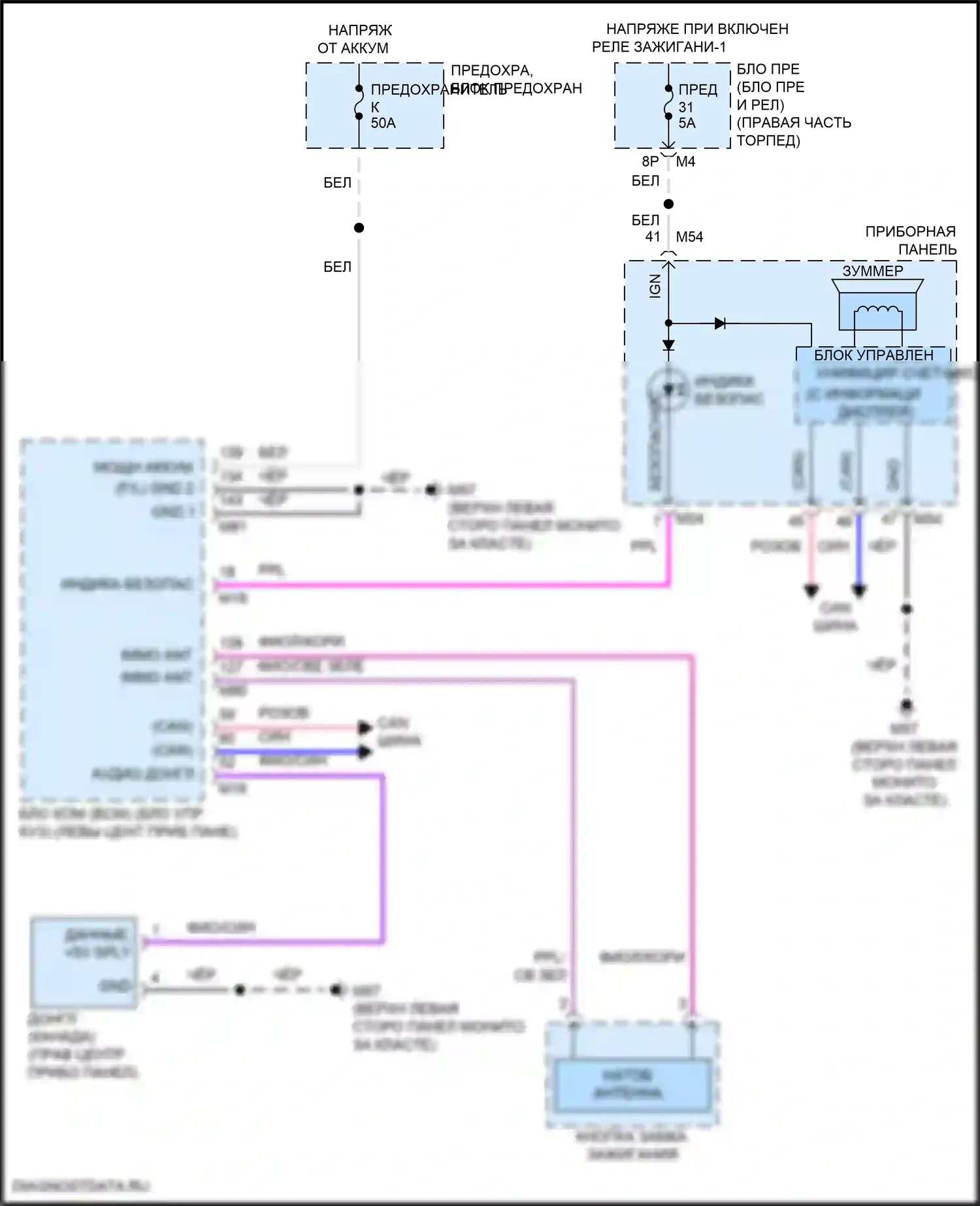 Frontier Nissan D41 (2021-2024): Электросхема иммобилайзера 