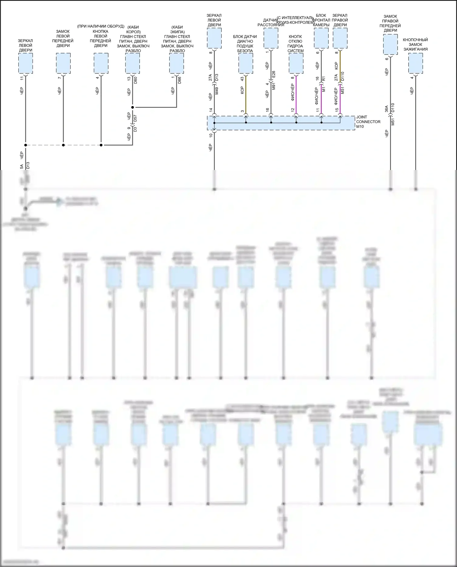Frontier Nissan D41 (2021-2024): Электросхема разводки массы (4 из 6) 