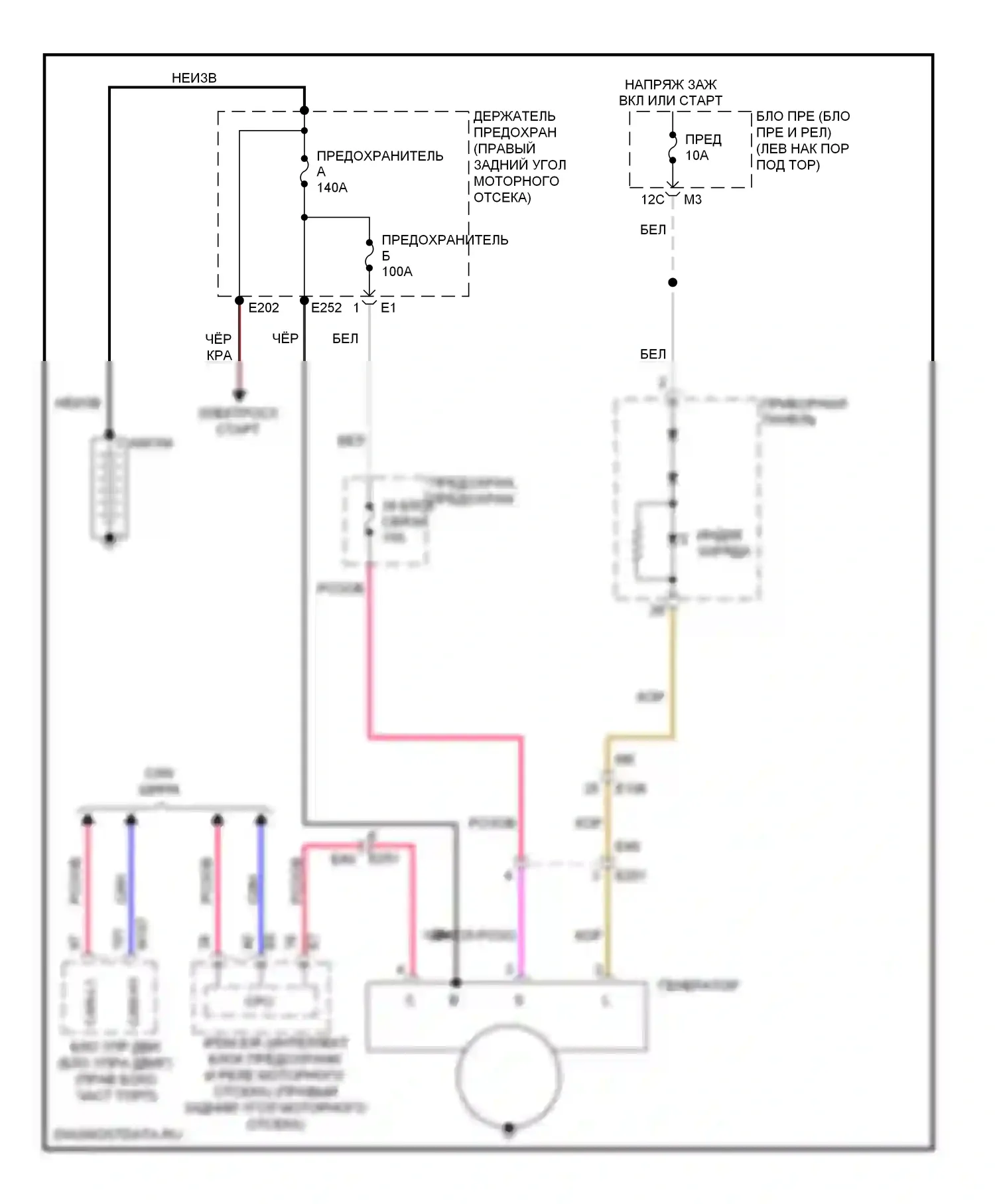 GT-R Nissan I рестайлинг (2010-2014): Электросхема генератора 