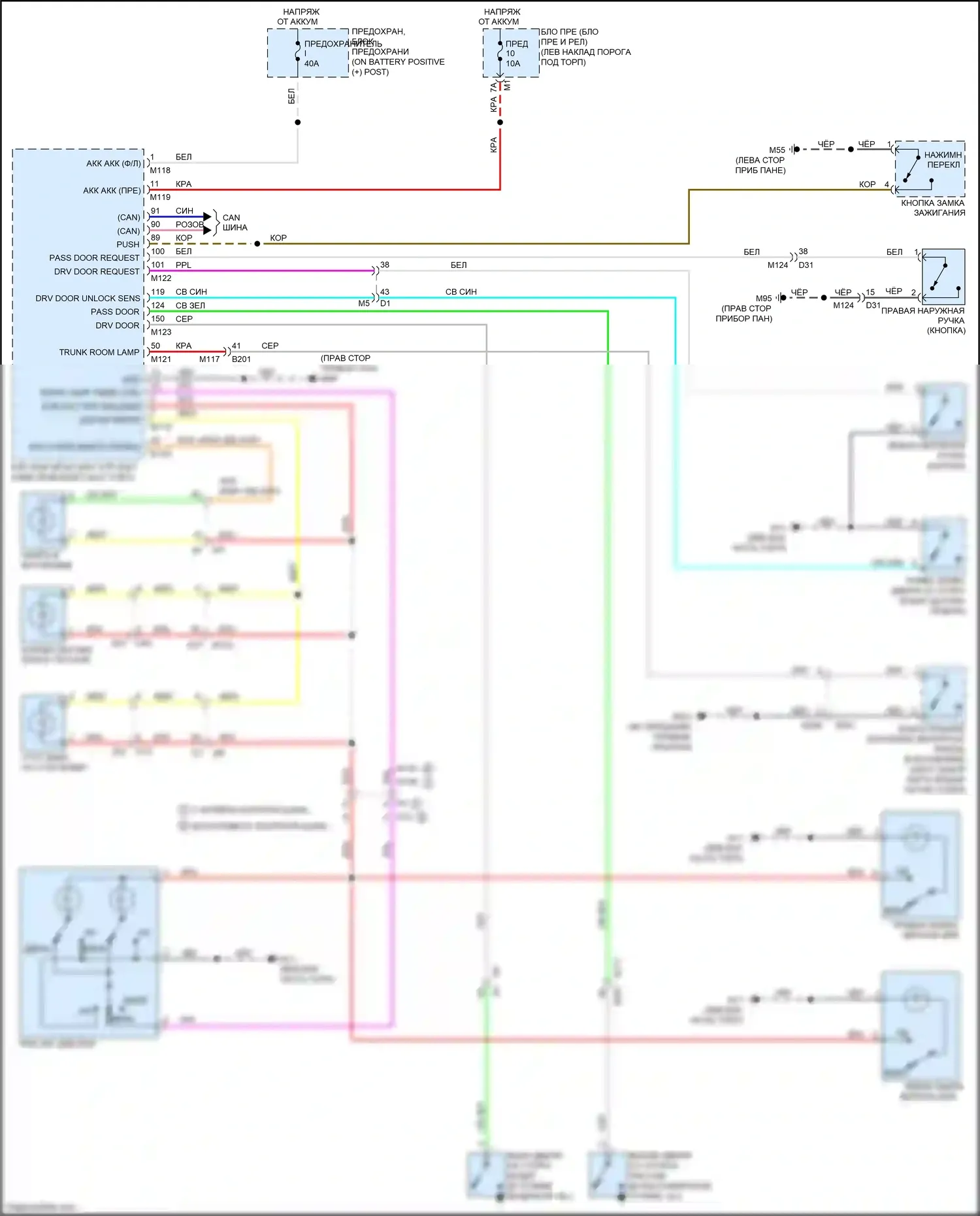 GT-R Nissan I рестайлинг 2 (2014-2016): Электросхема освещения салона 