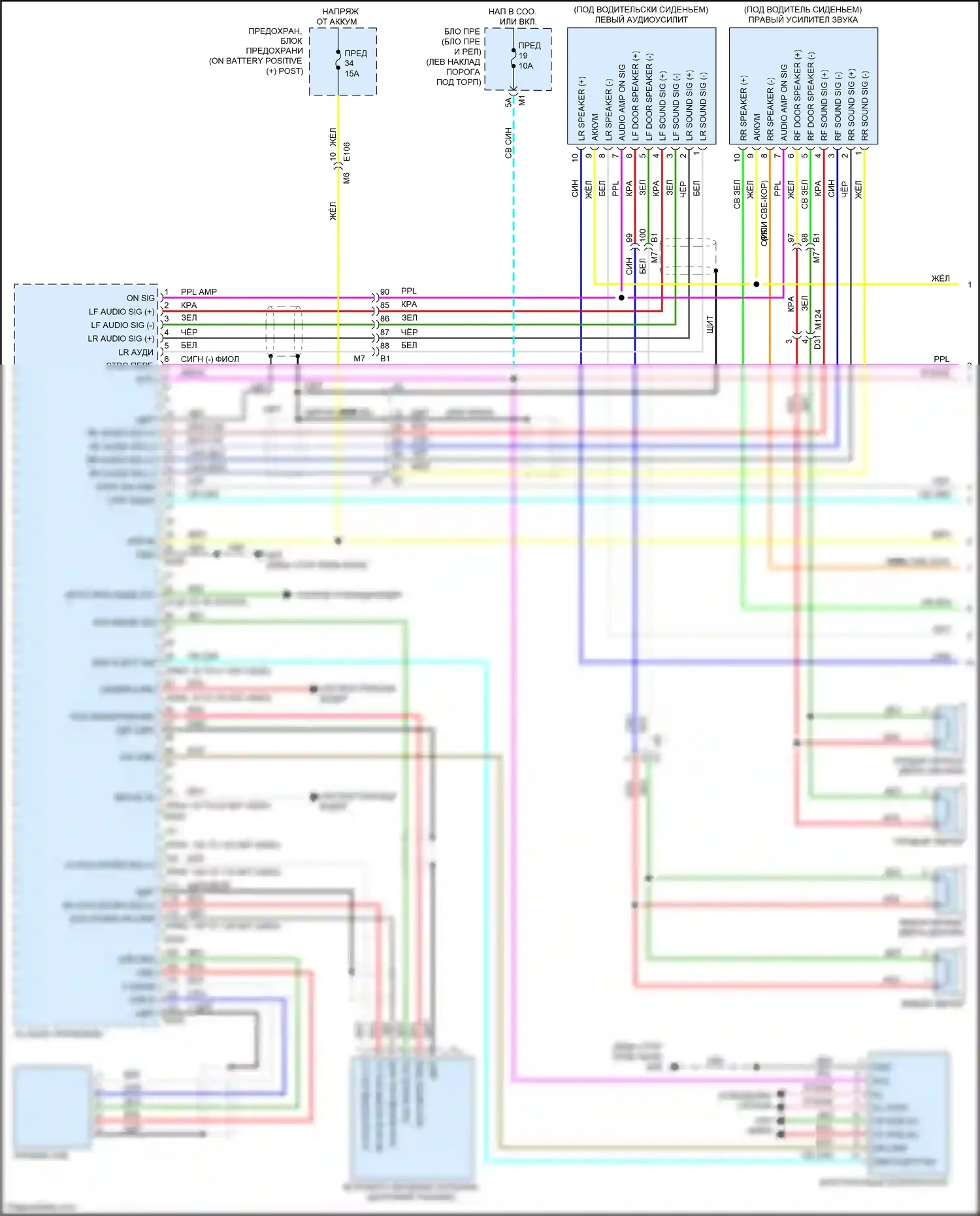GT-R Nissan I рестайлинг 2 (2014-2016): Электросхема навигации, база (1 из 3) 