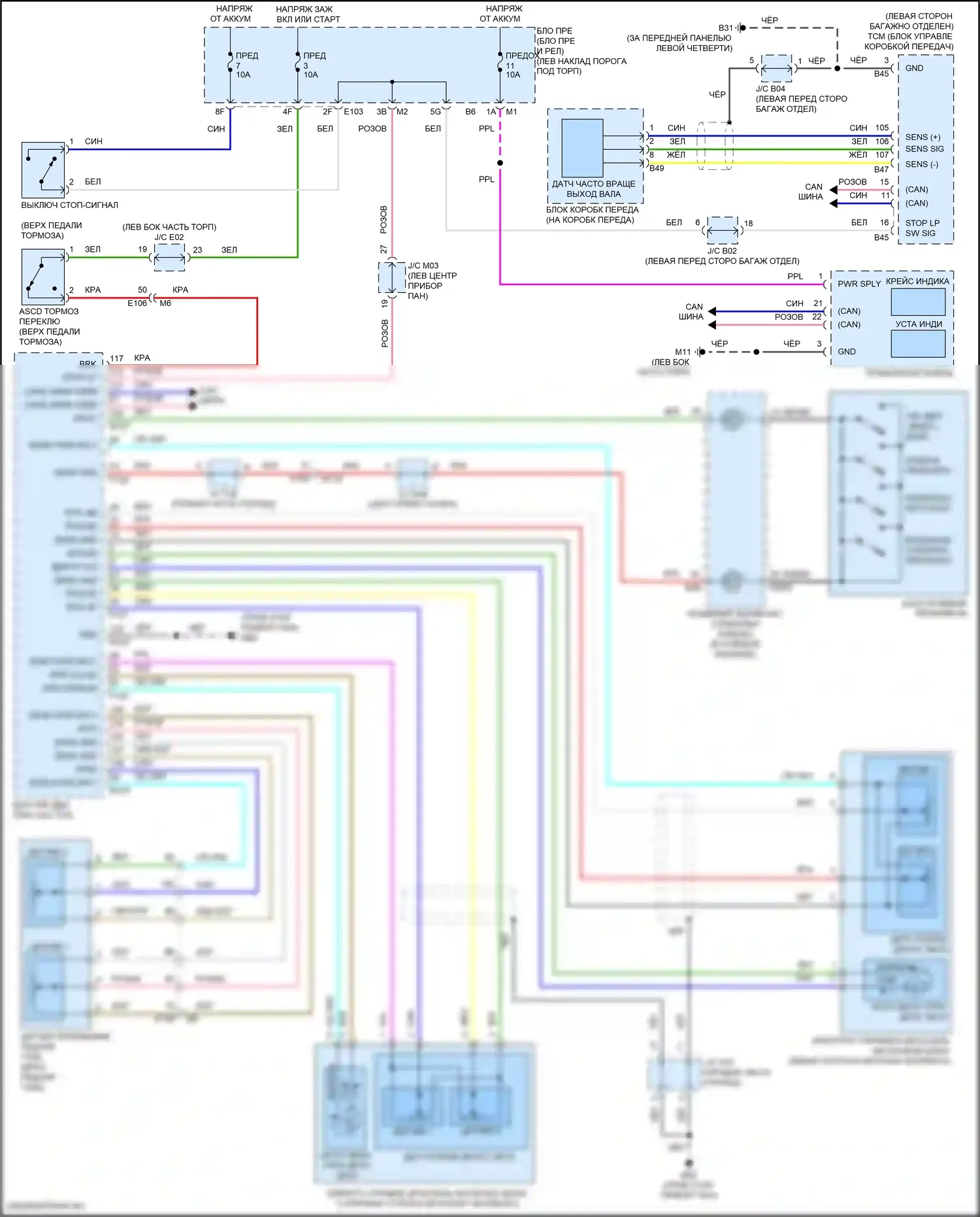 GT-R Nissan I рестайлинг 3 (2016-2020): Электросхема круиз-контроля 