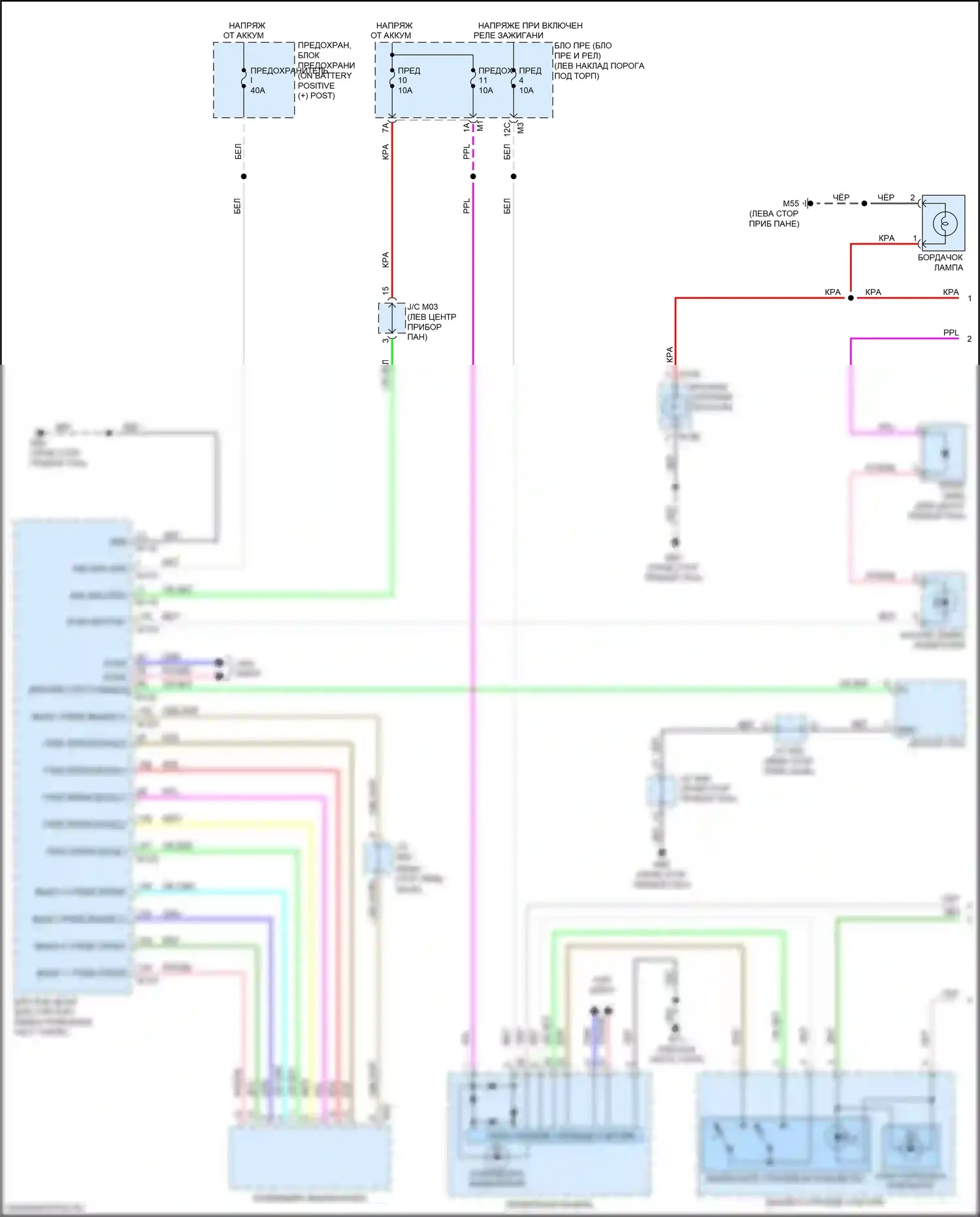 GT-R Nissan I рестайлинг 3 (2016-2020): Электросхема подсветки приборной панели (1 из 2) 