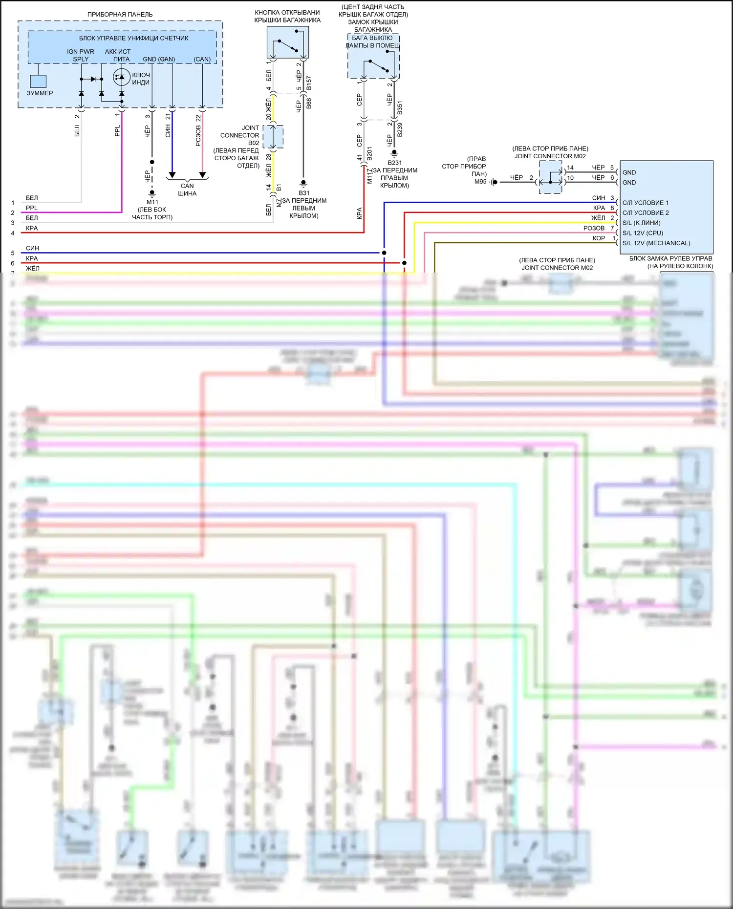 GT-R Nissan I рестайлинг 3 (2016-2020): Сигнализации электросхема (2 из 3) 