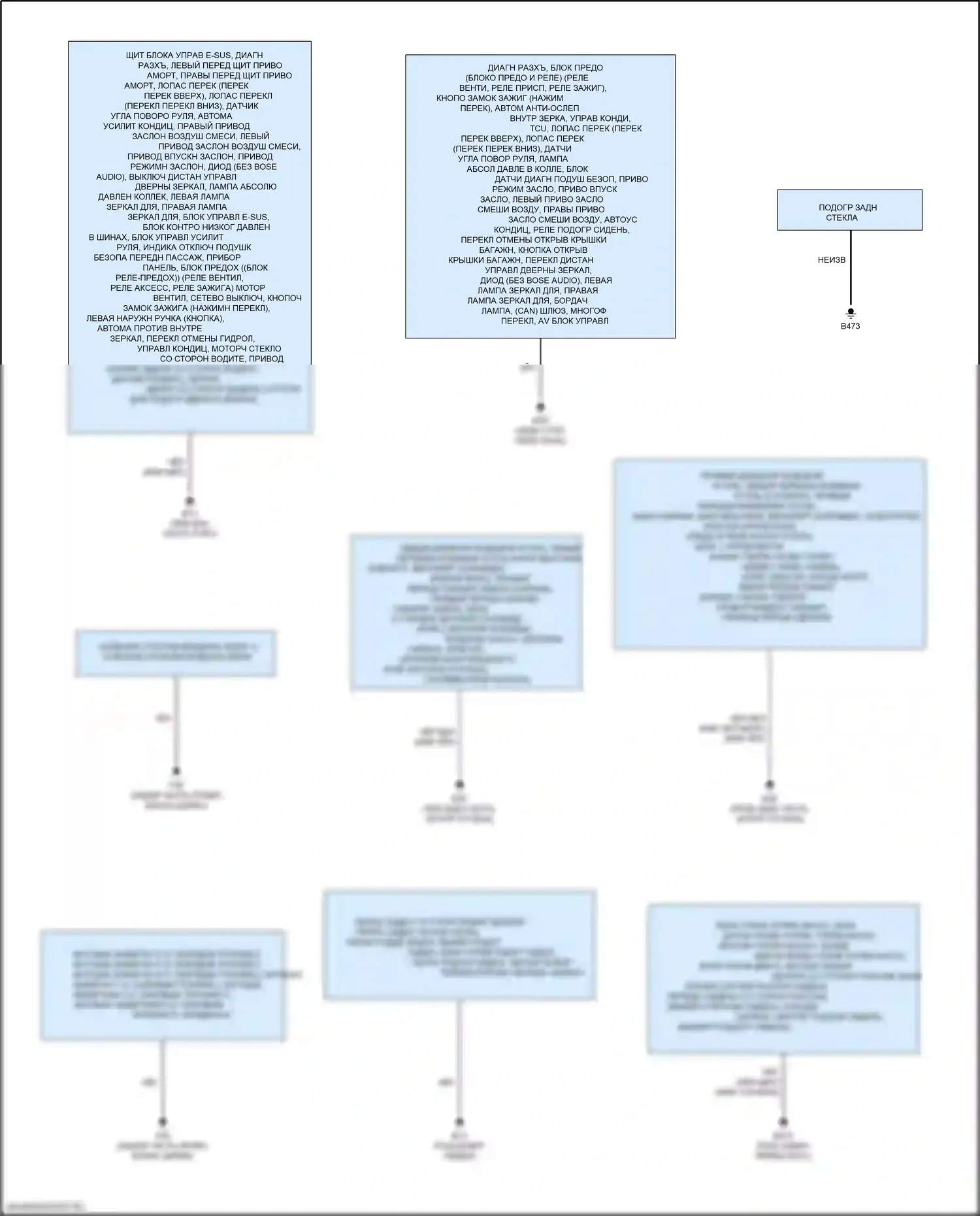 GT-R Nissan I рестайлинг 3 (2016-2020): Электросхема разводки массы (1 из 2) 