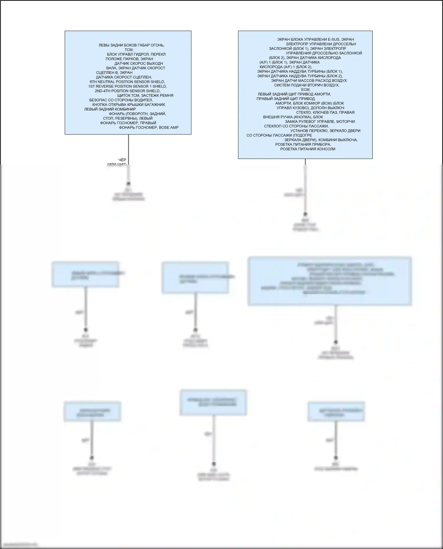 GT-R Nissan I рестайлинг 3 (2016-2020): Электросхема разводки массы (2 из 2) 