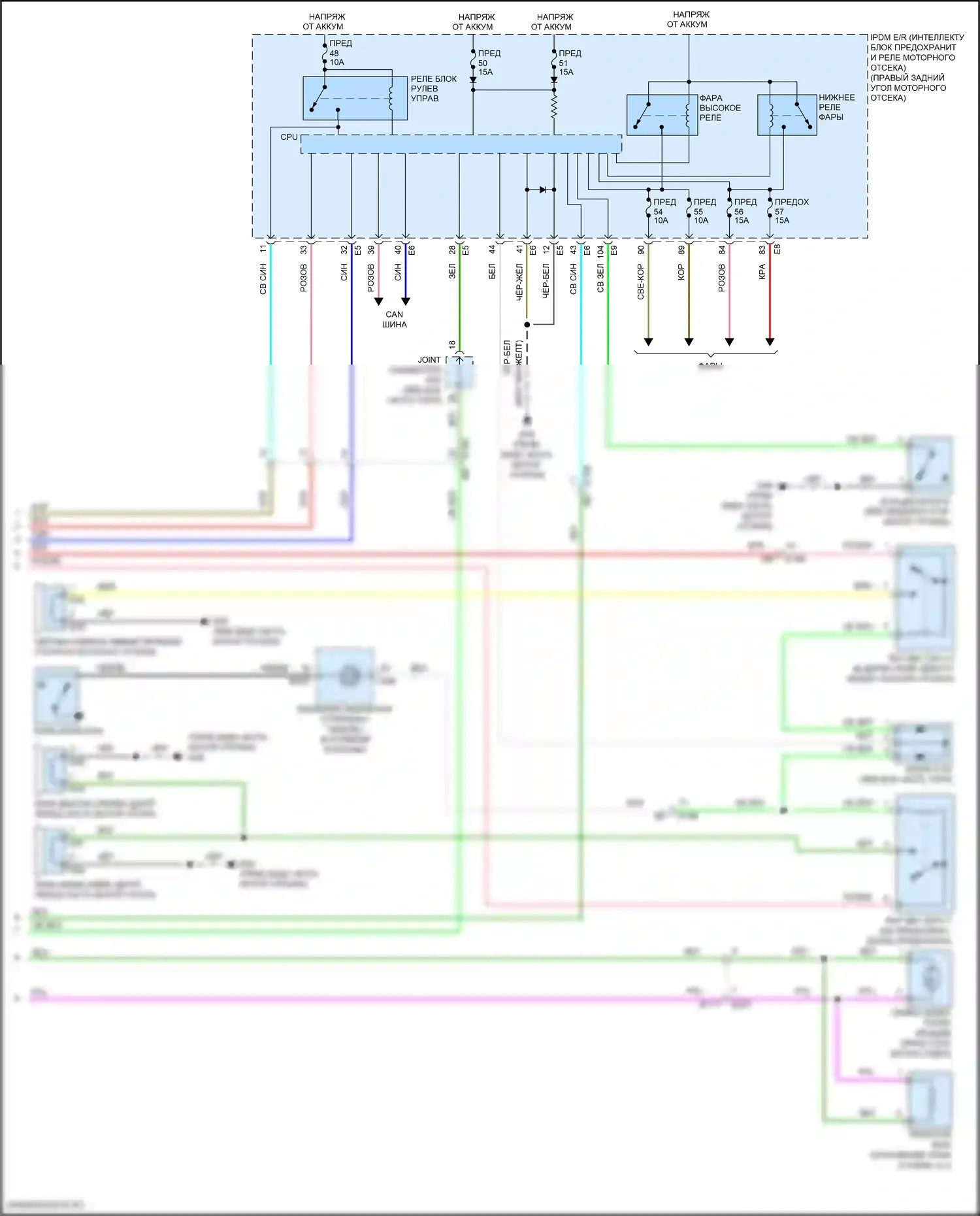 GT-R Nissan I рестайлинг 3 (2016-2020): Электросхема центрального замка с интеллектуальным ключом (3 из 3) 