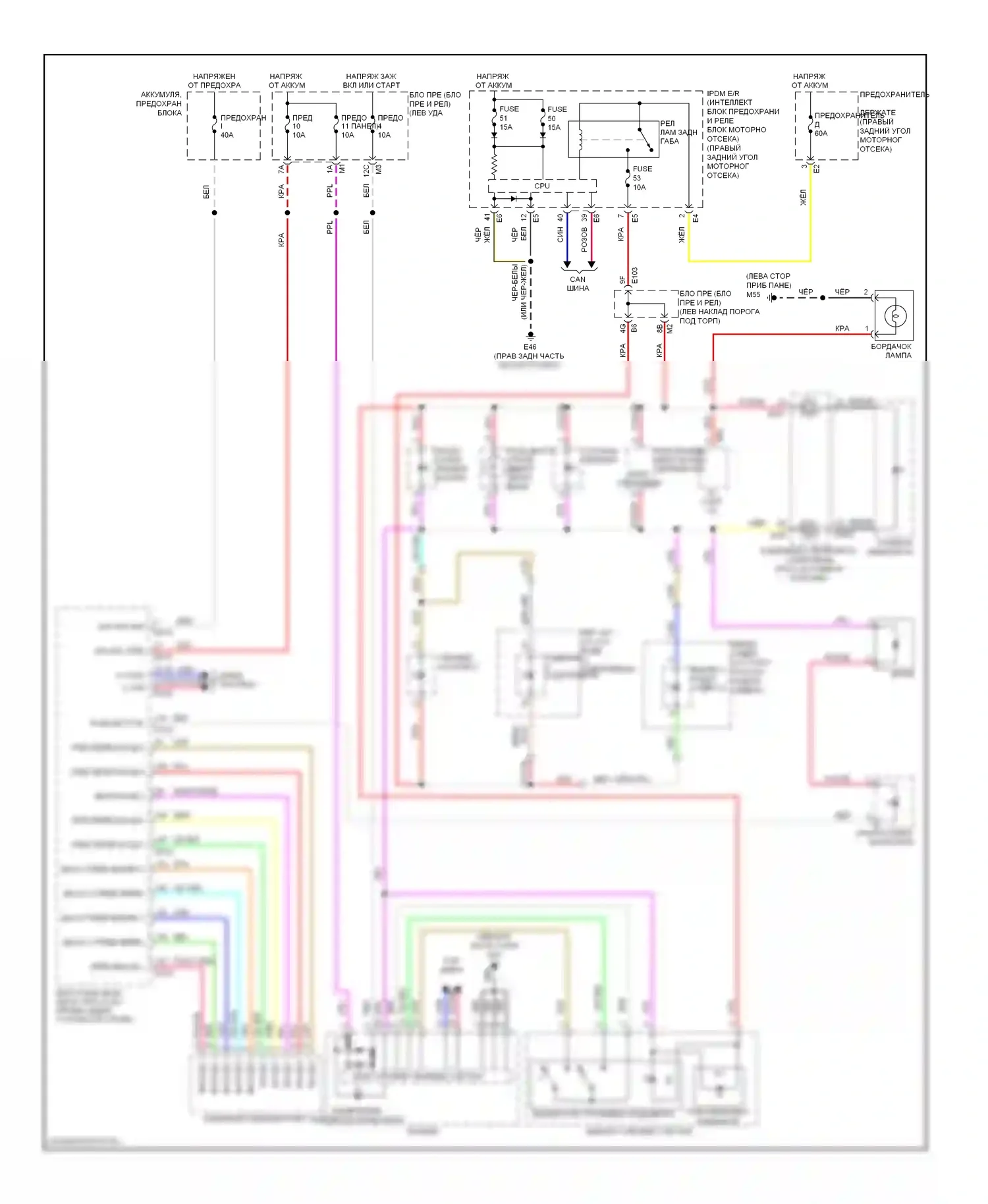 GT-R Nissan I (2007-2011): Электросхема подсветки приборной панели 
