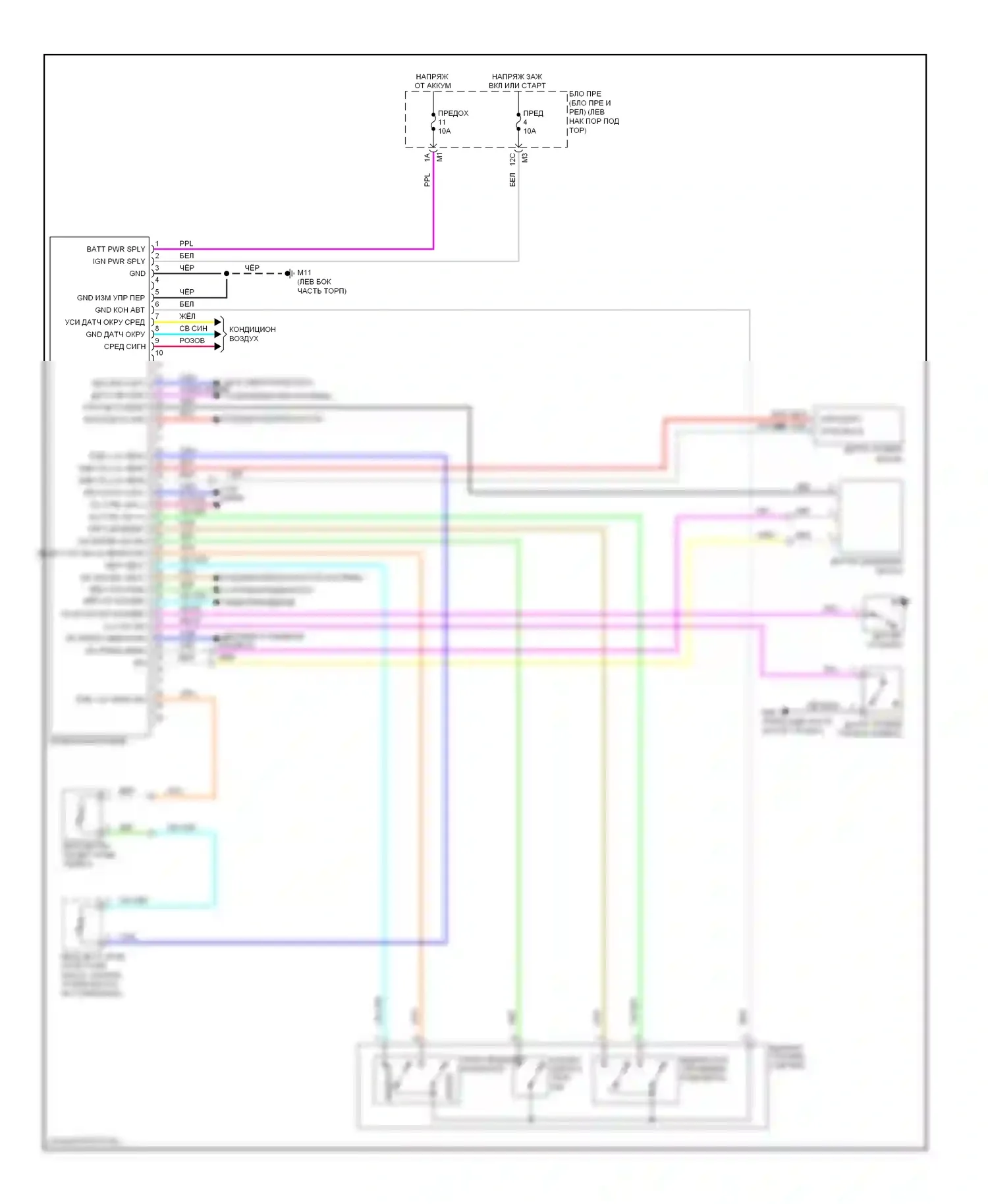 GT-R Nissan I (2007-2011): Электросхема приборной панели 