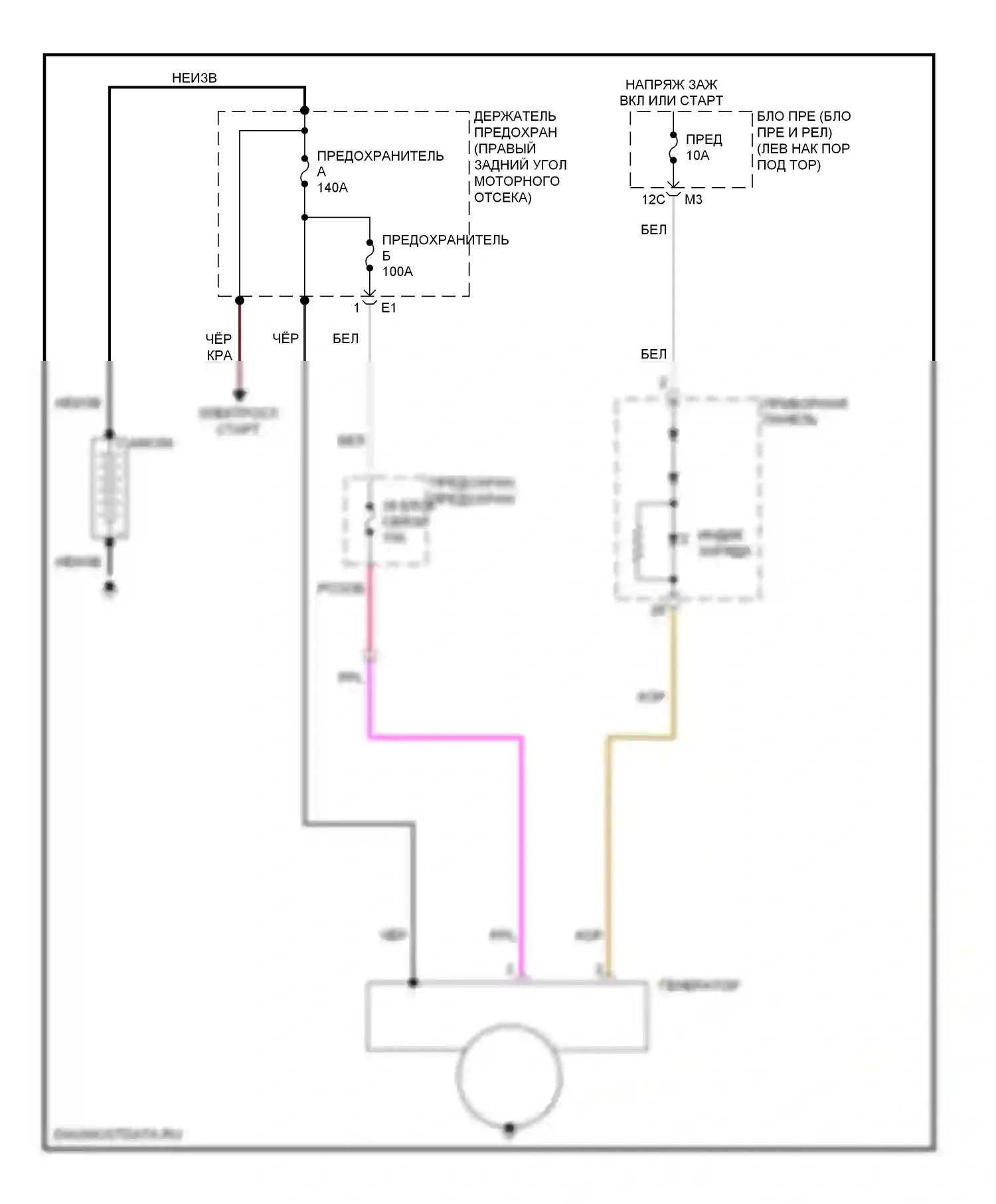 GT-R Nissan I (2007-2011): Электросхема генератора 