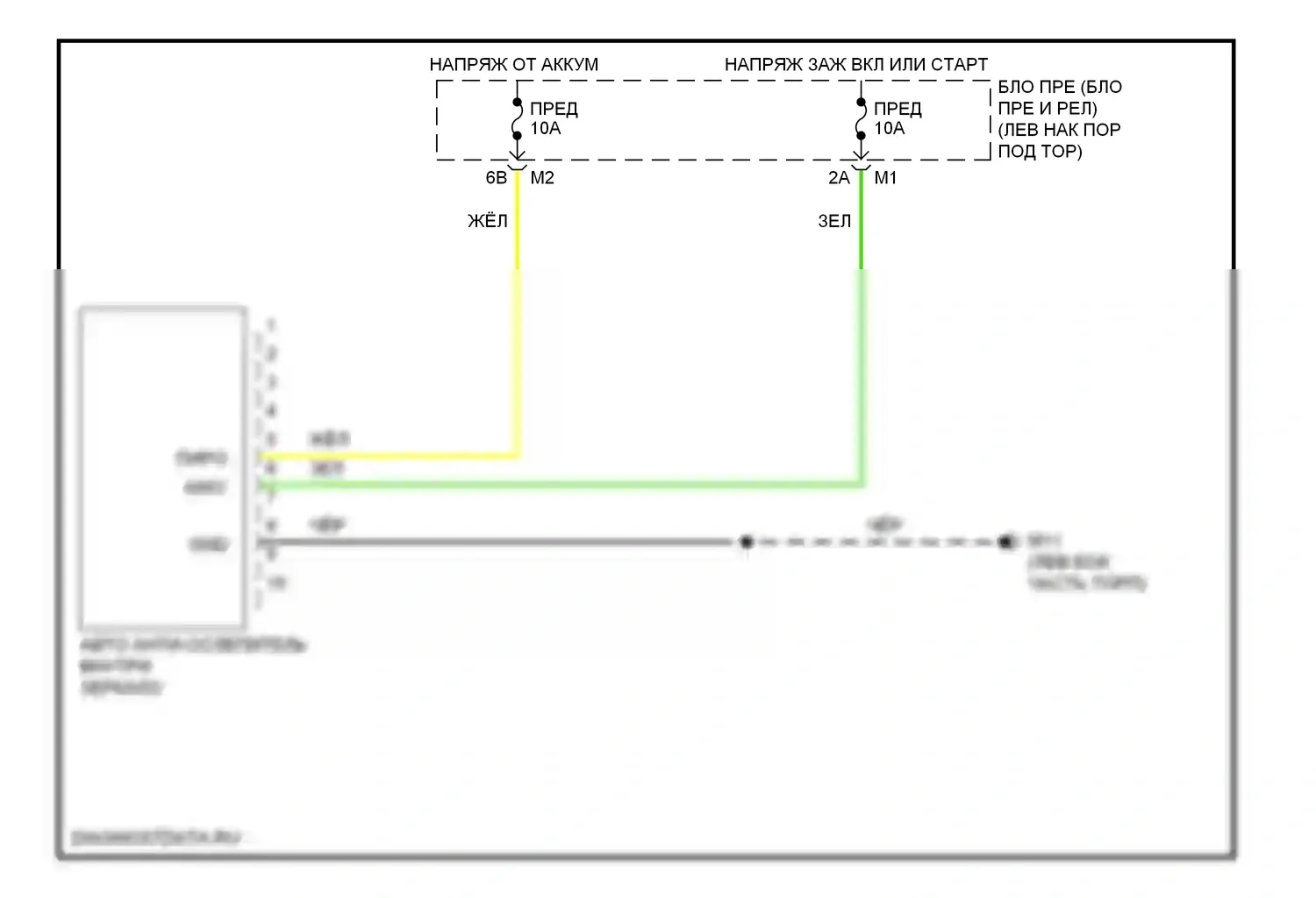 GT-R Nissan I (2007-2011): Auto анти-ослепляя внутри зеркальной электросхемы проводки 