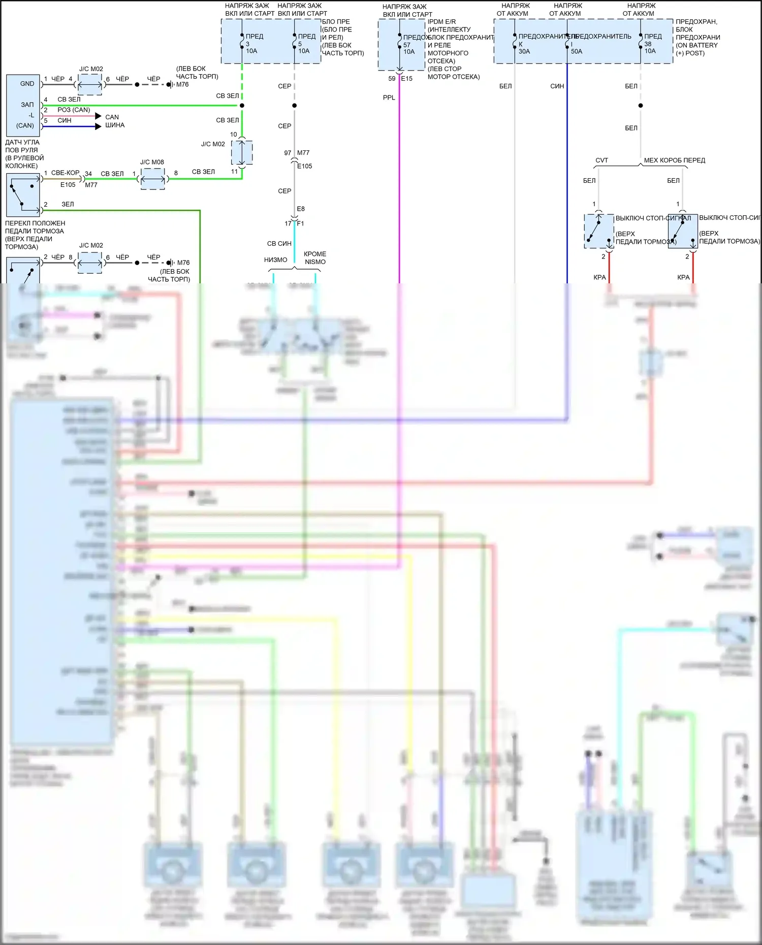 Juke Nissan I рестайлинг (2014-2019): Антиблокировочная система abs электросхема 