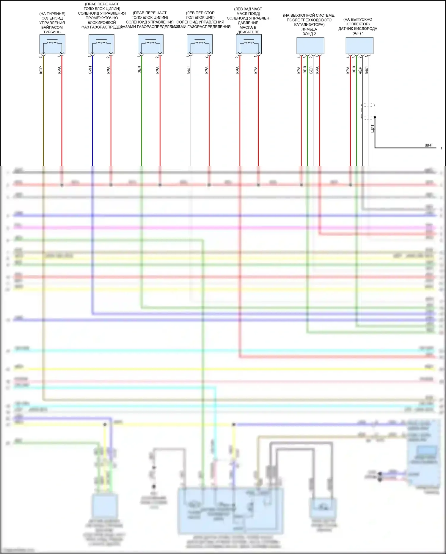 Juke Nissan I рестайлинг (2014-2019): Электросхема двигателя 1,6л турбо, кроме nismo (4 из 6) 