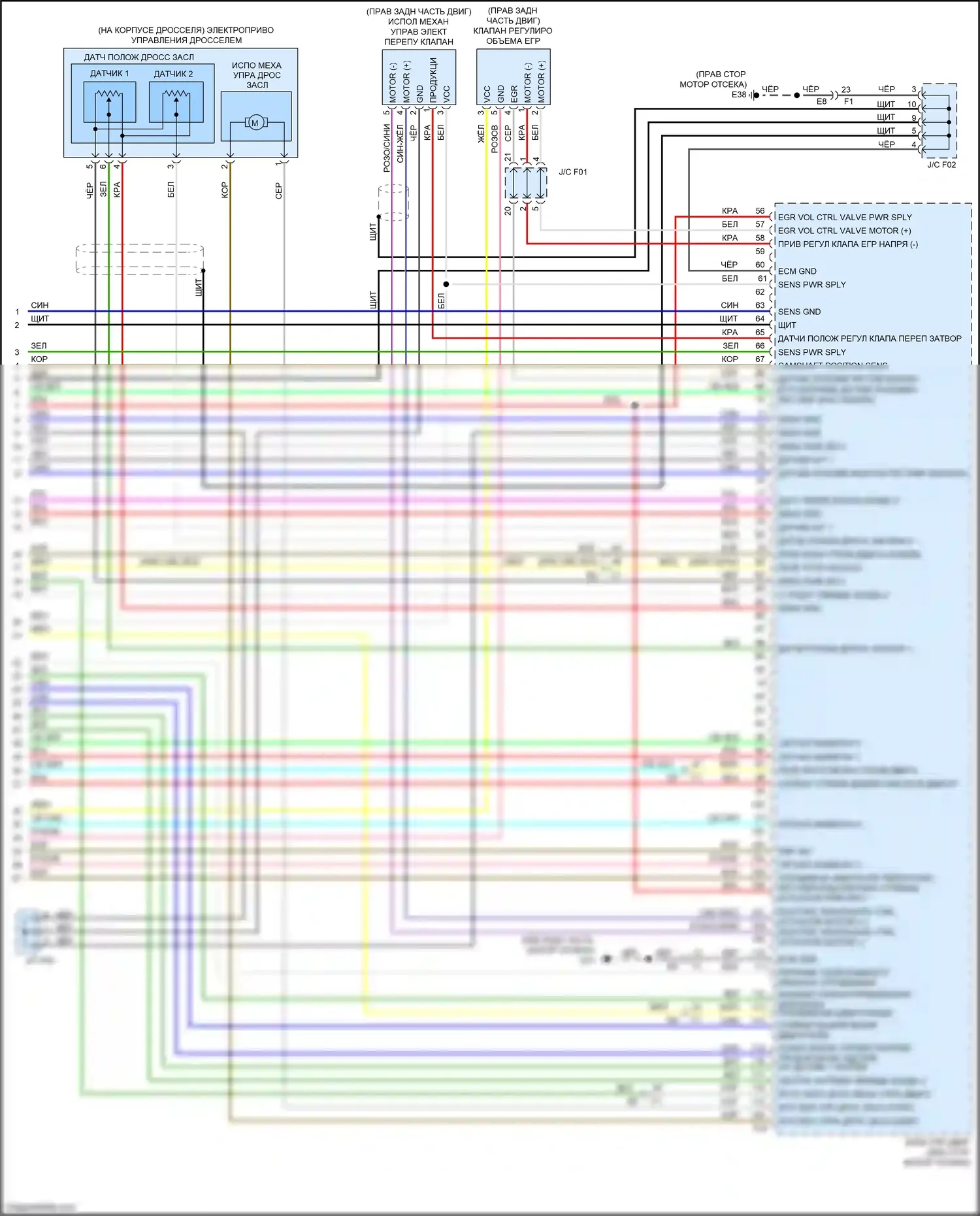 Juke Nissan I рестайлинг (2014-2019): Электросхема двигателя 1,6л турбо, кроме nismo (6 из 6) 