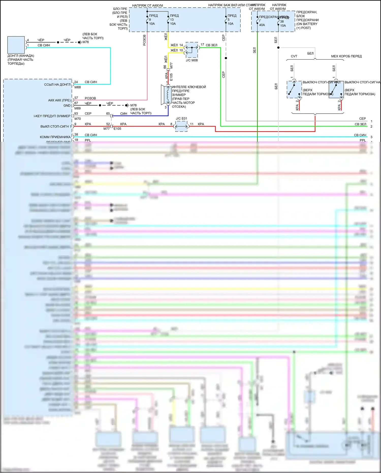 Juke Nissan I рестайлинг (2014-2019): Электросхема защиты от взлома (1 из 3) 