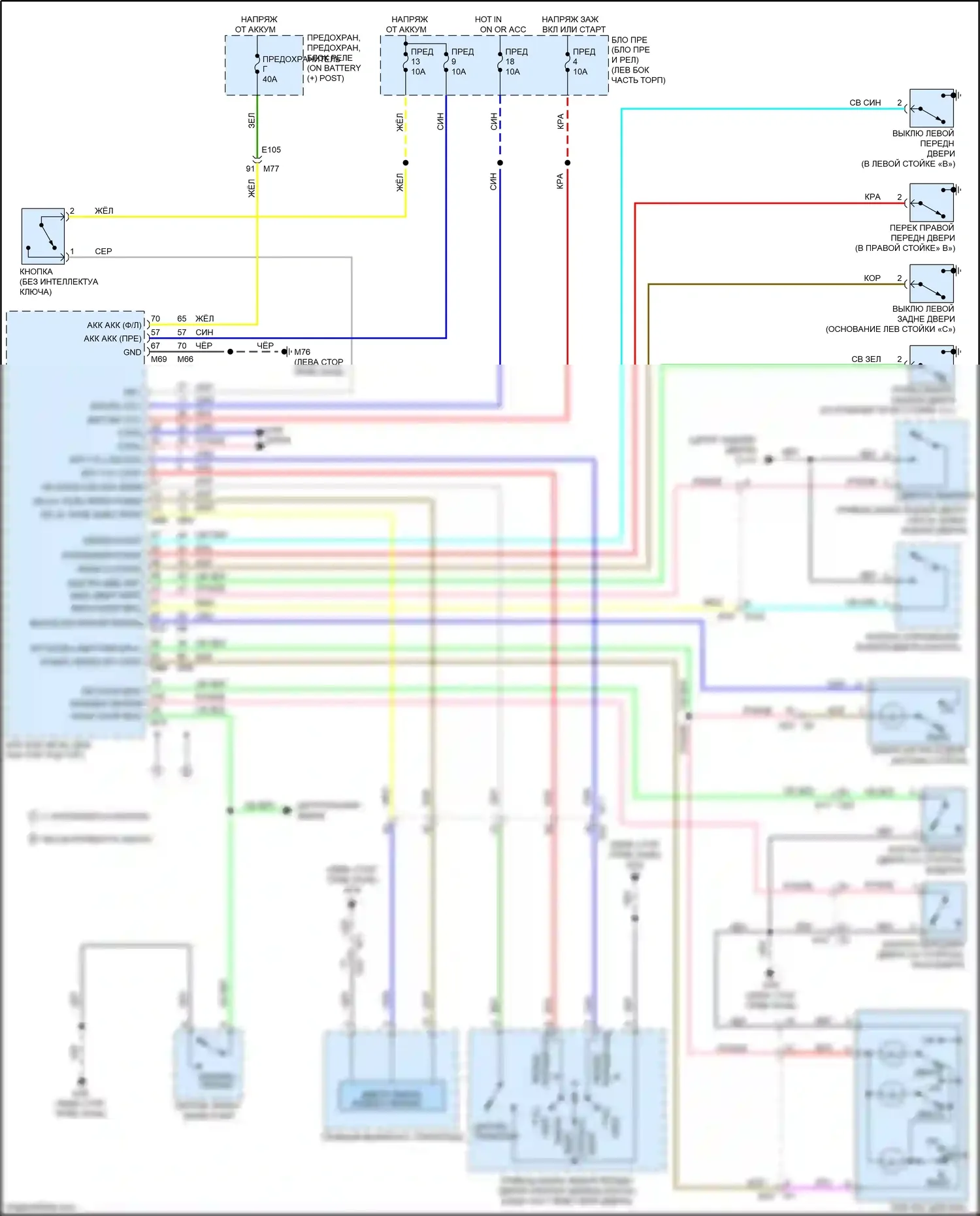 Juke Nissan I (2010-2014): Электросхема освещения салона 
