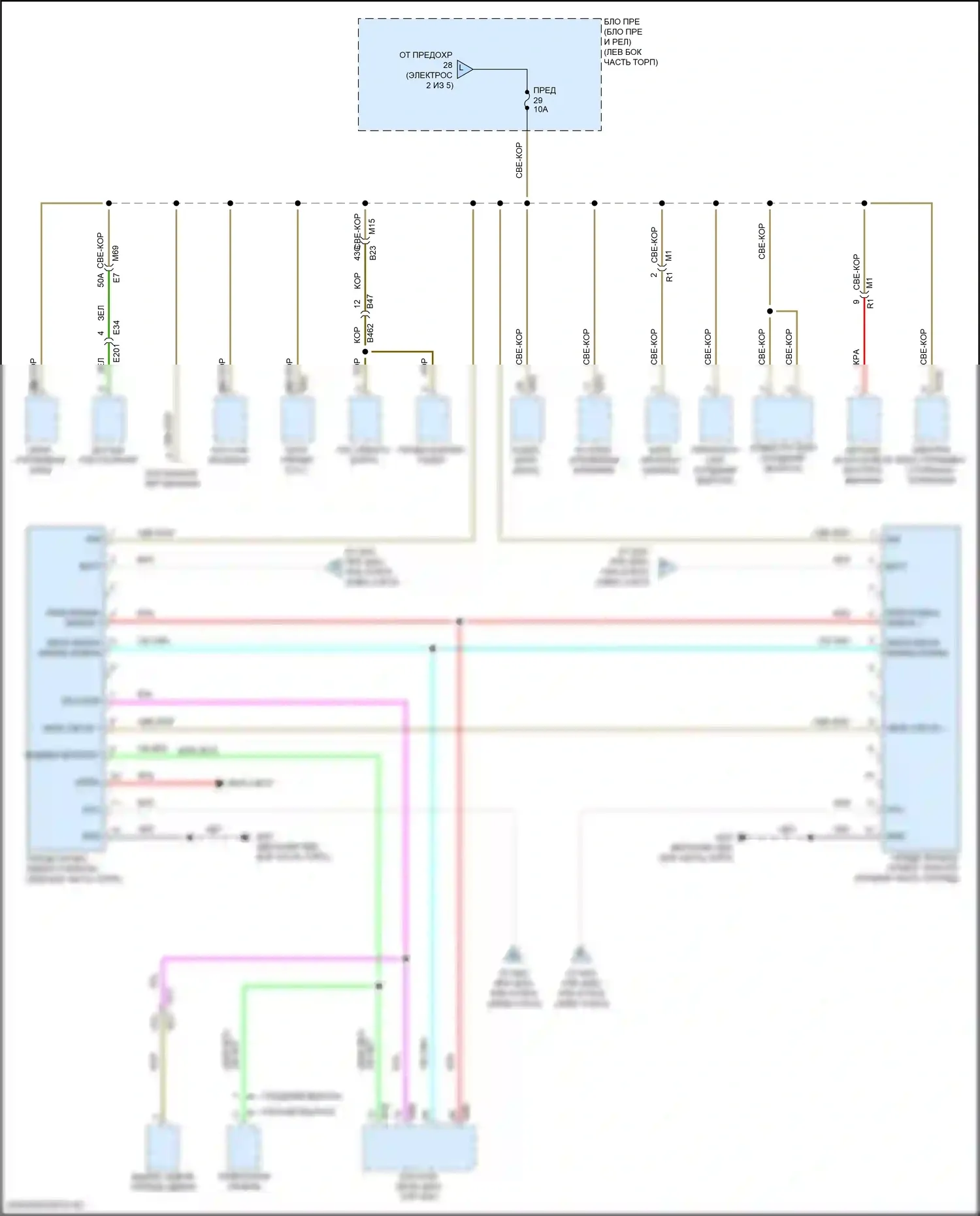 Kicks Nissan I рестайлинг (2020-2024): Электросхема блока предохранителей реле (5 из 5) 